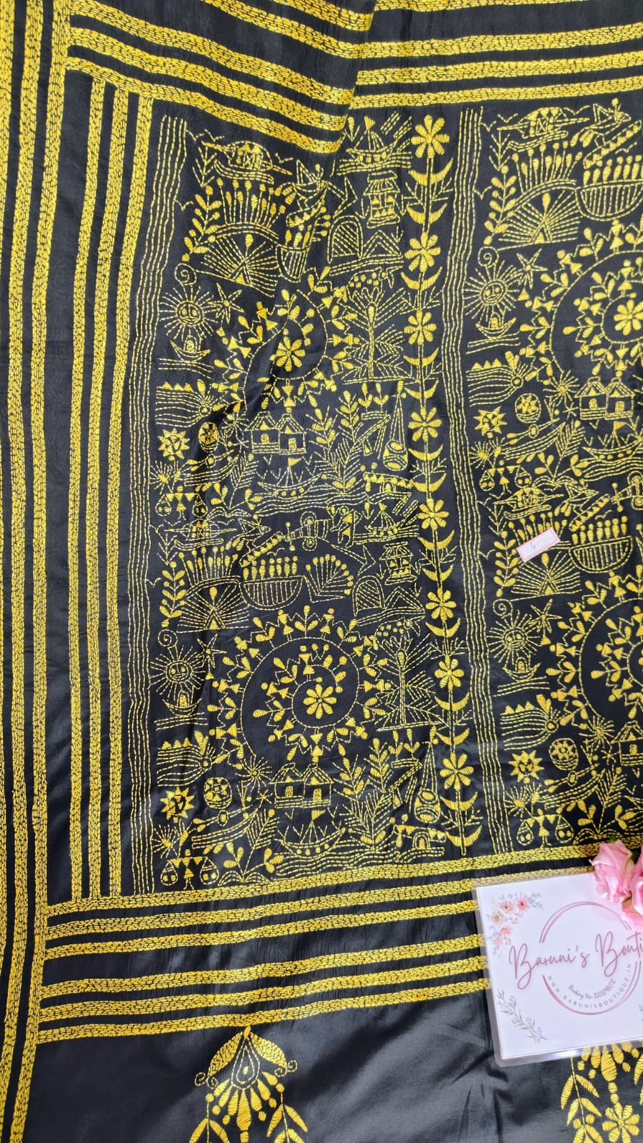 Kantha Stitch on Blended Bangalore Silk