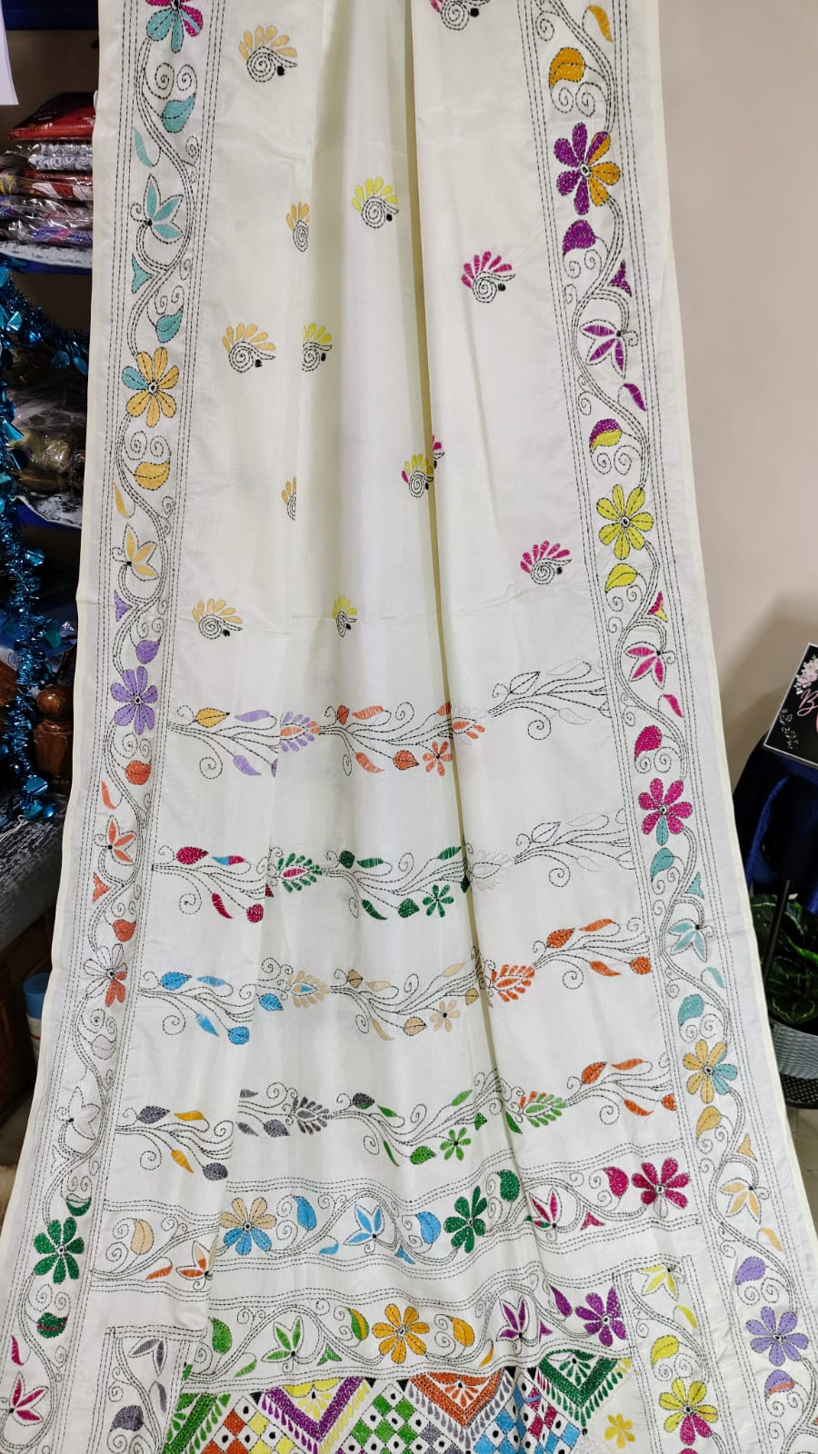 Kantha Stitch on Blended Bangalore Silk