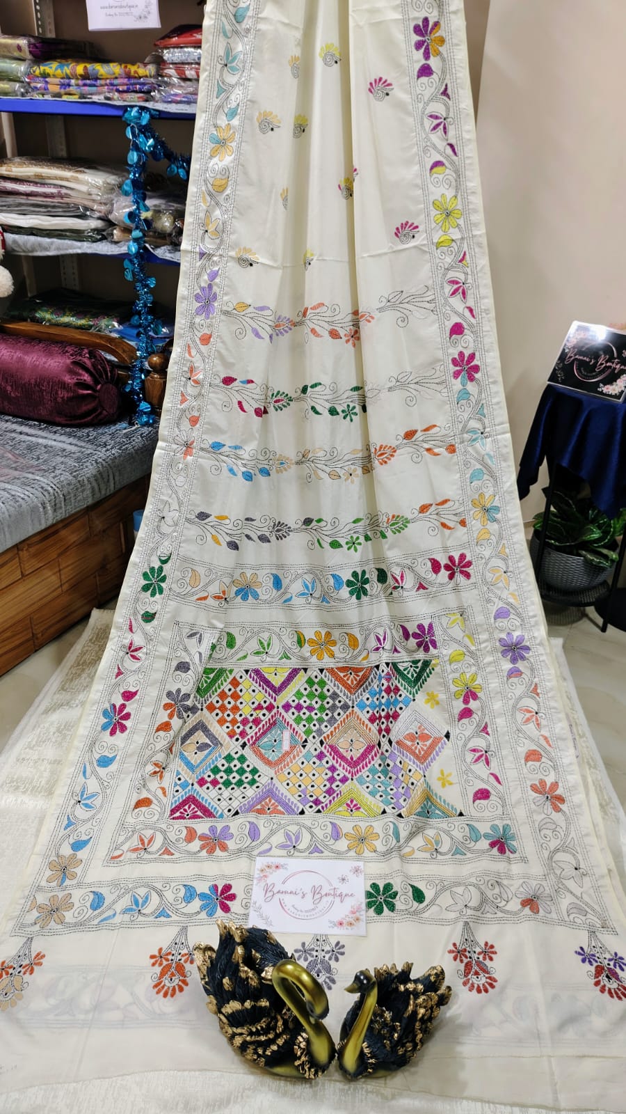 Kantha Stitch on Blended Bangalore Silk