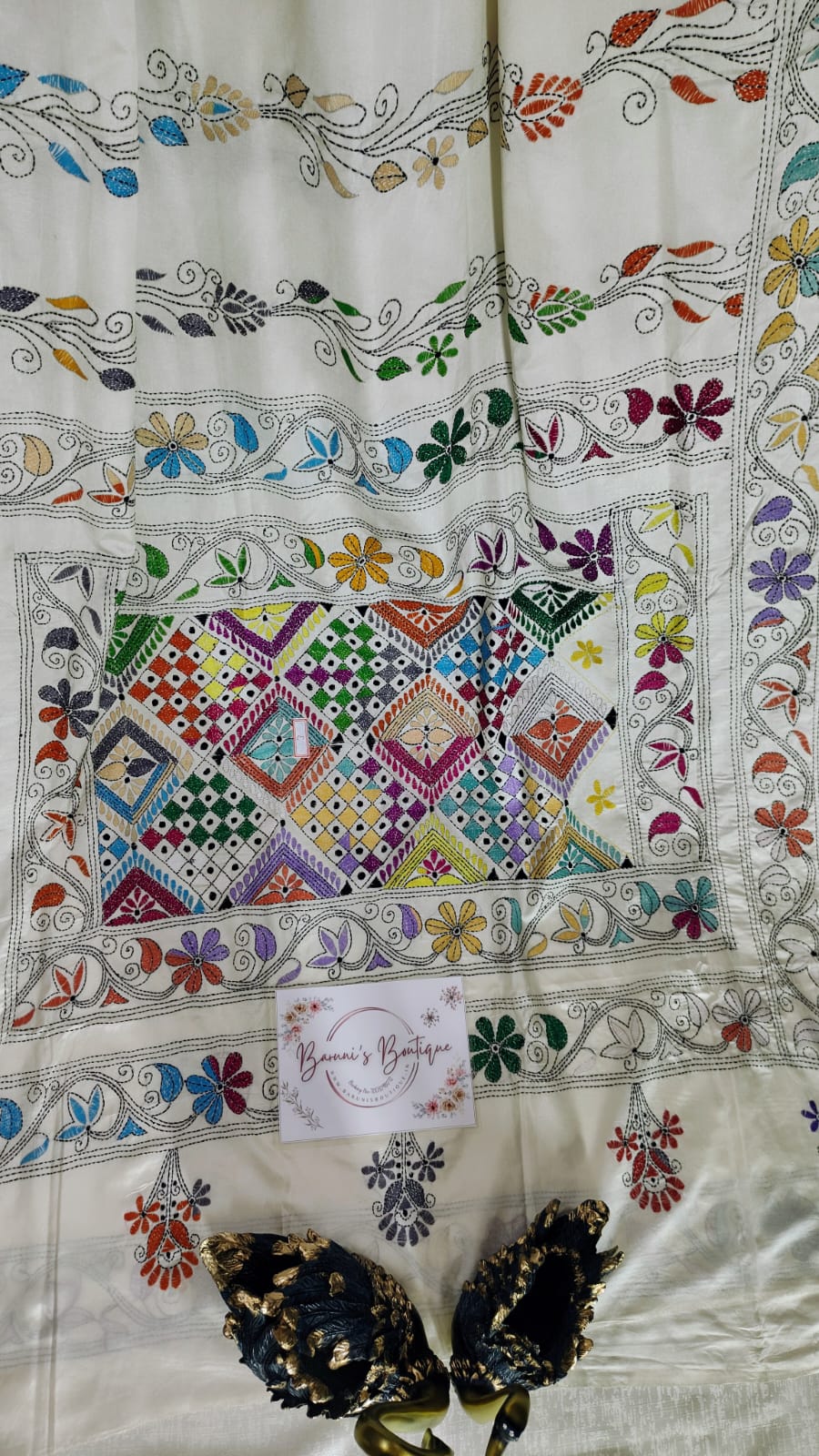 Kantha Stitch on Blended Bangalore Silk