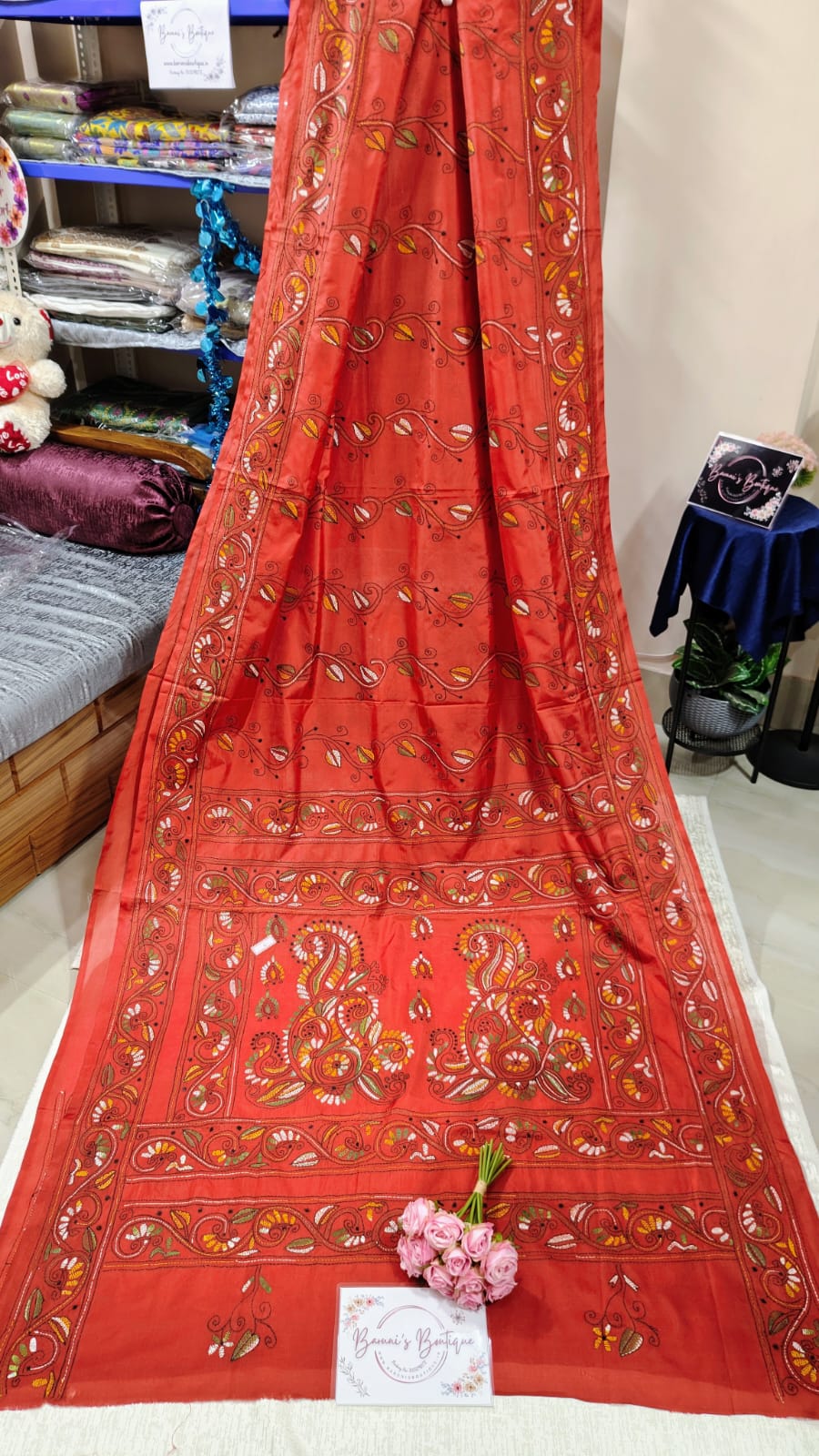 Kantha Stitch on Blended Bangalore Silk