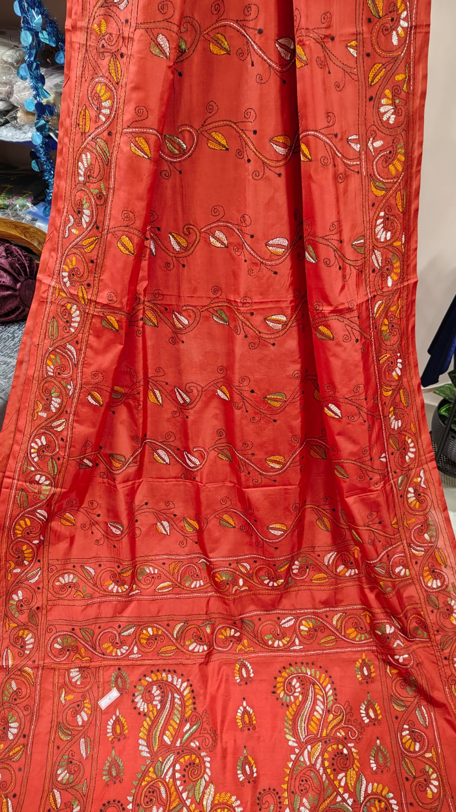 Kantha Stitch on Blended Bangalore Silk