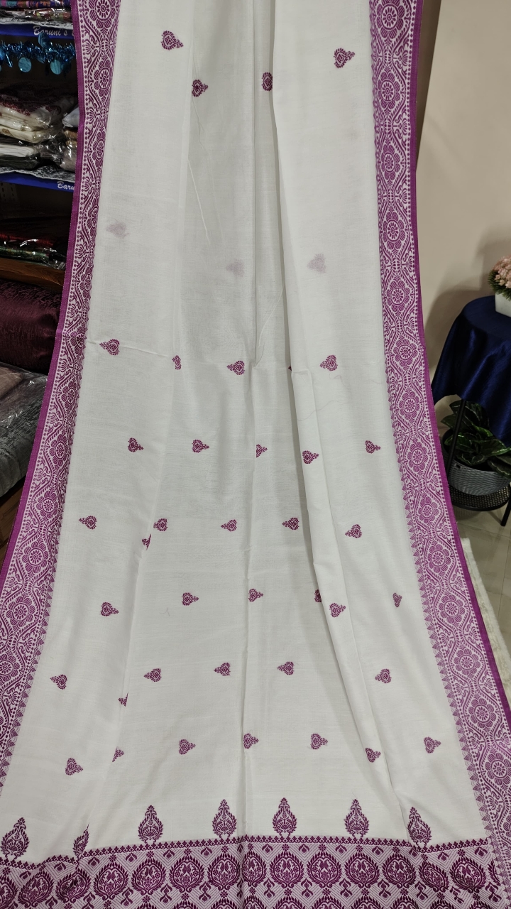 Bengal Pure Cotton Khadi with mekhla art Saree
