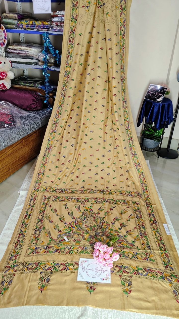 Kantha Stitch on Blended Bangalore Silk