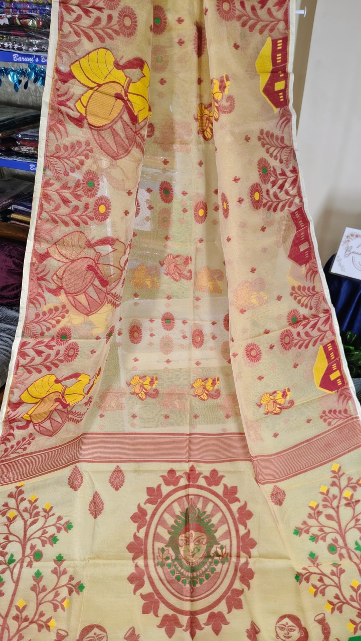 Dhakai Durga Jamdani