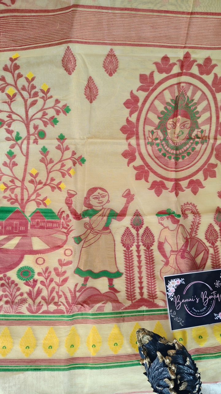 Dhakai Durga Jamdani