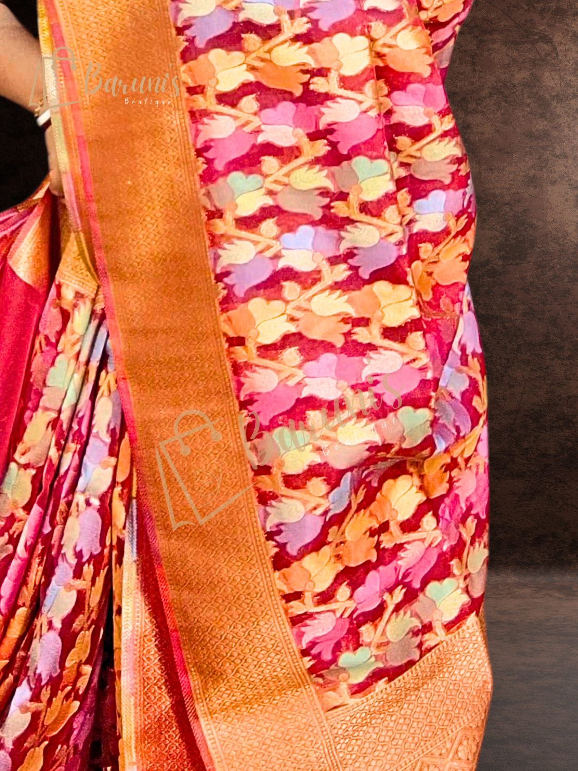 Organza Banarasi with all over Weaving Work
