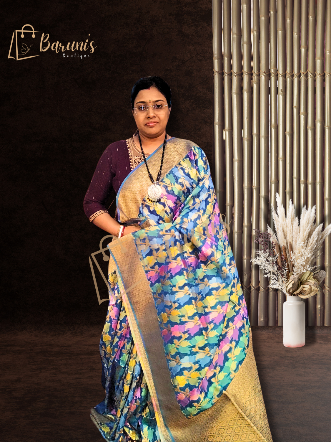 Organza Banarasi with all over Weaving Work