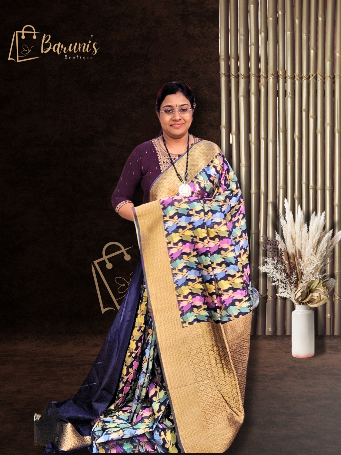 Organza Banarasi with all over Weaving Work