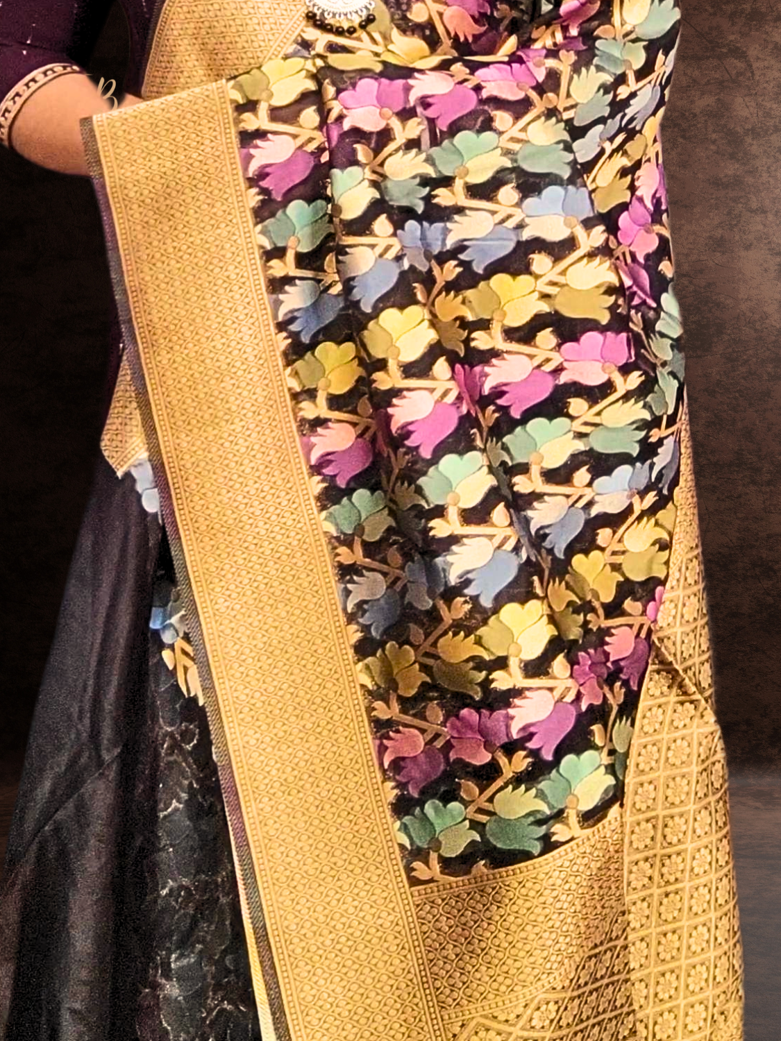 Organza Banarasi with all over Weaving Work