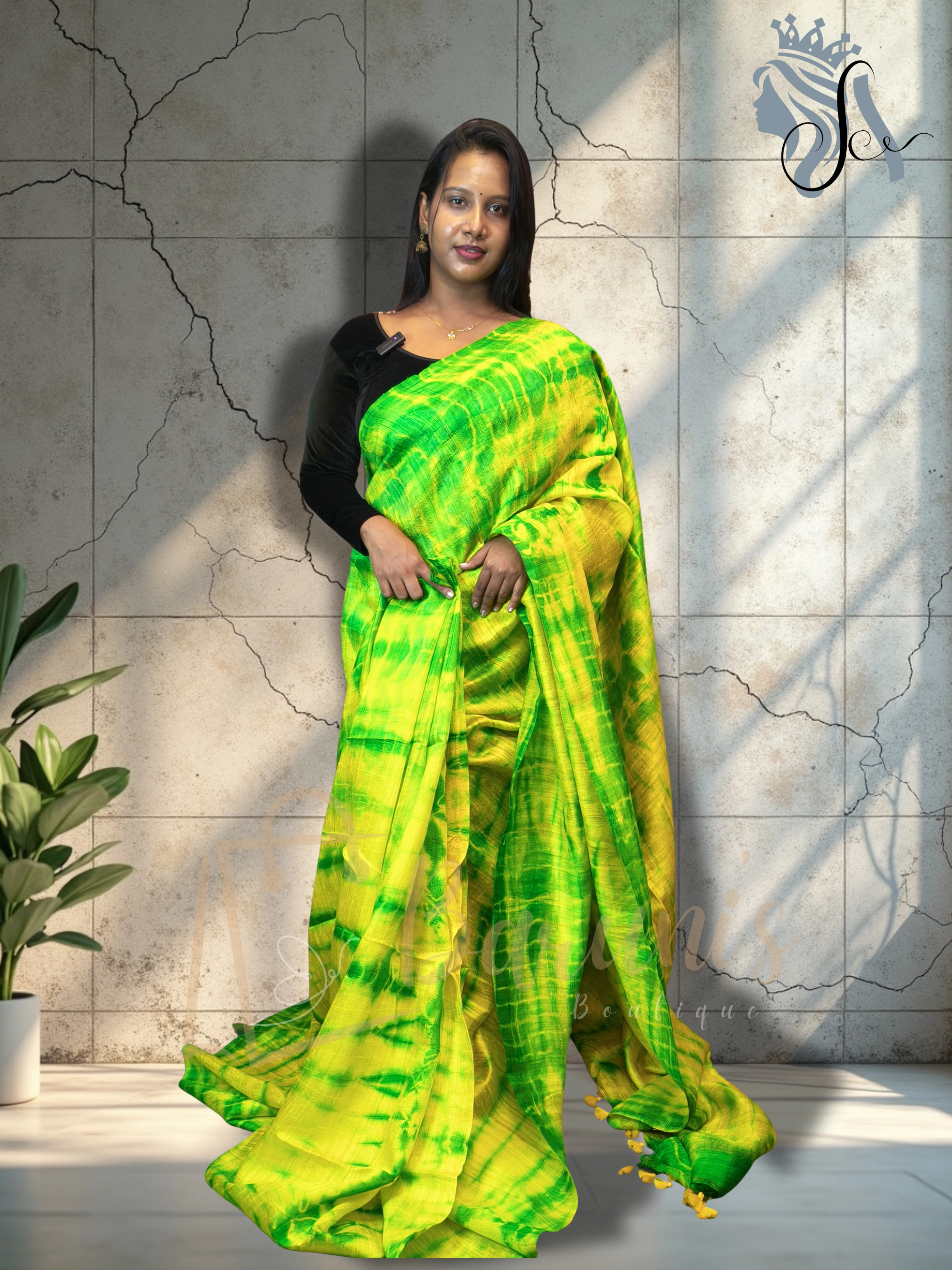 Pure Matka Silk Shibori Saree – Handcrafted Tie-Dye Elegance