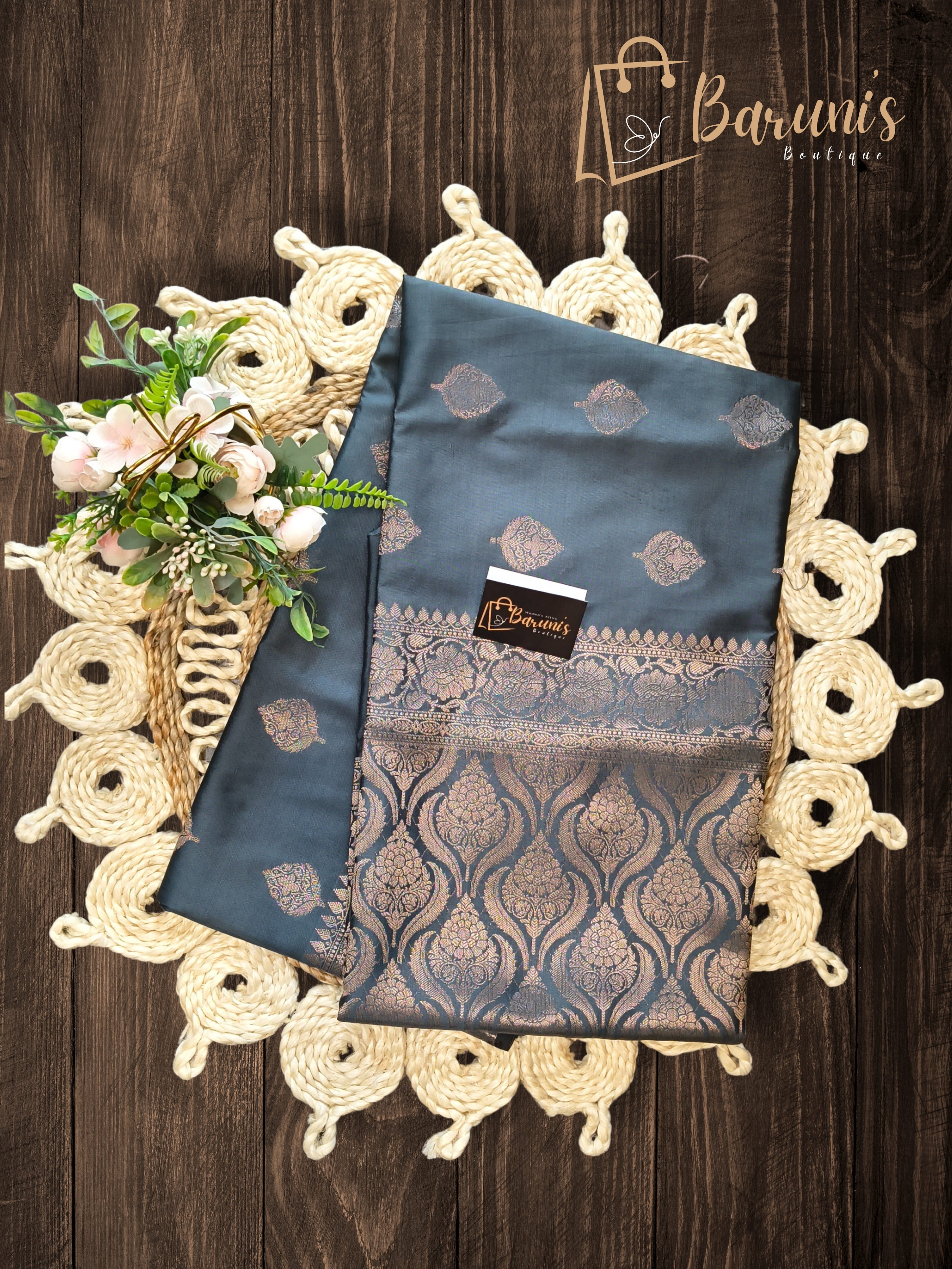 Monipuri Muga semi Silk Saree