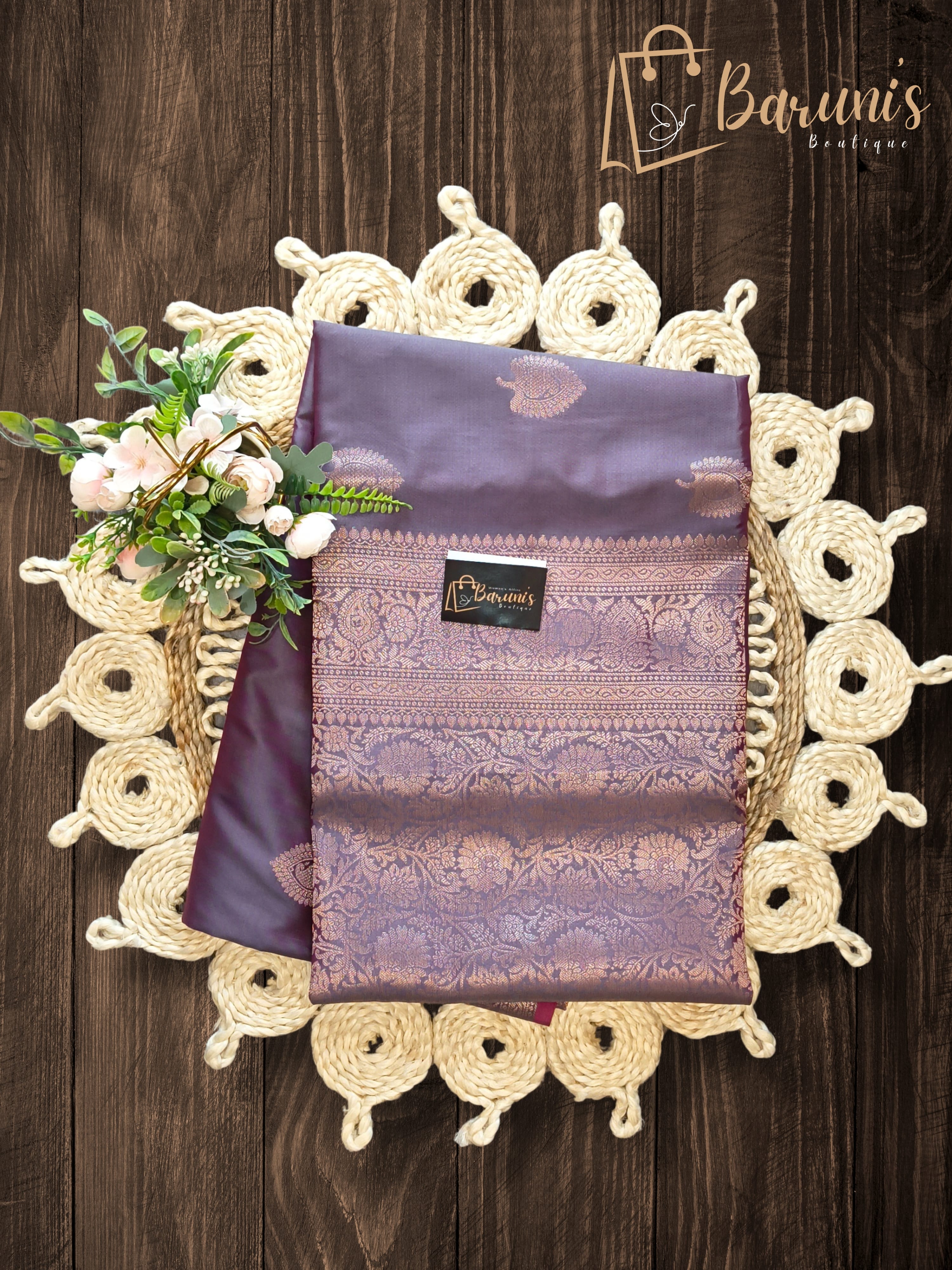 Monipuri Muga semi Silk Saree