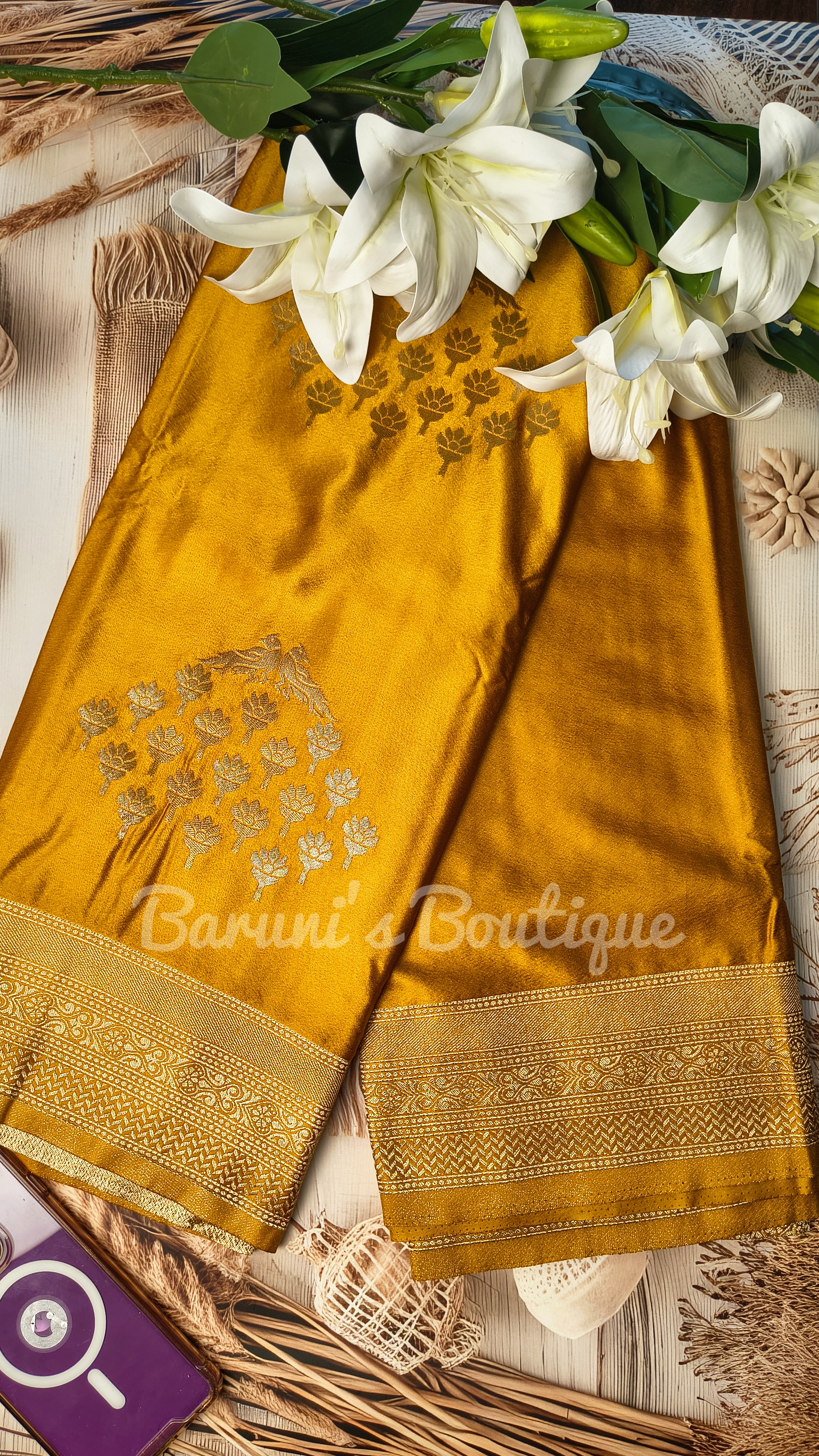 Mashru Mina Silk Saree