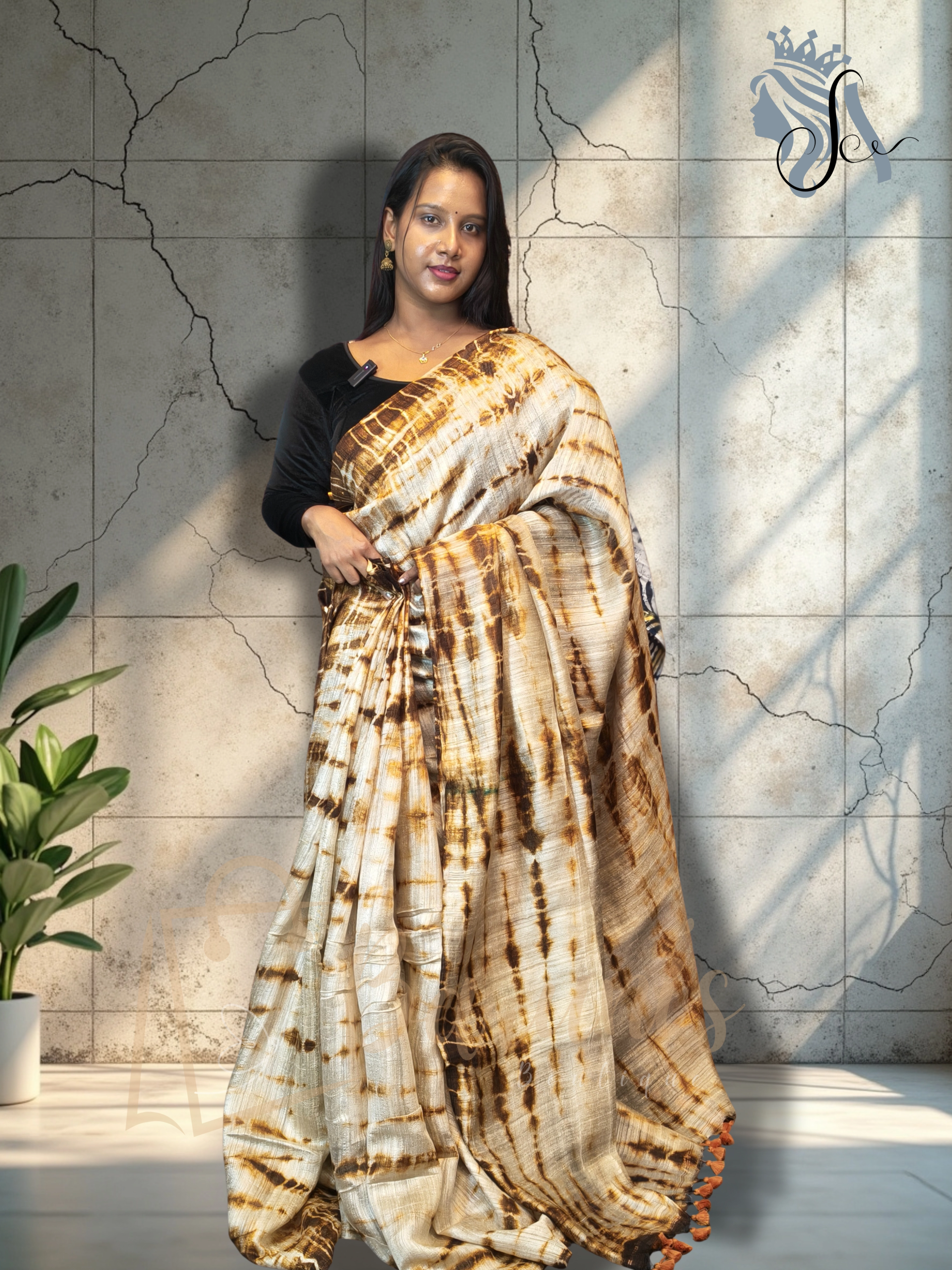 Pure Matka Silk Shibori Saree – Handcrafted Tie-Dye Elegance