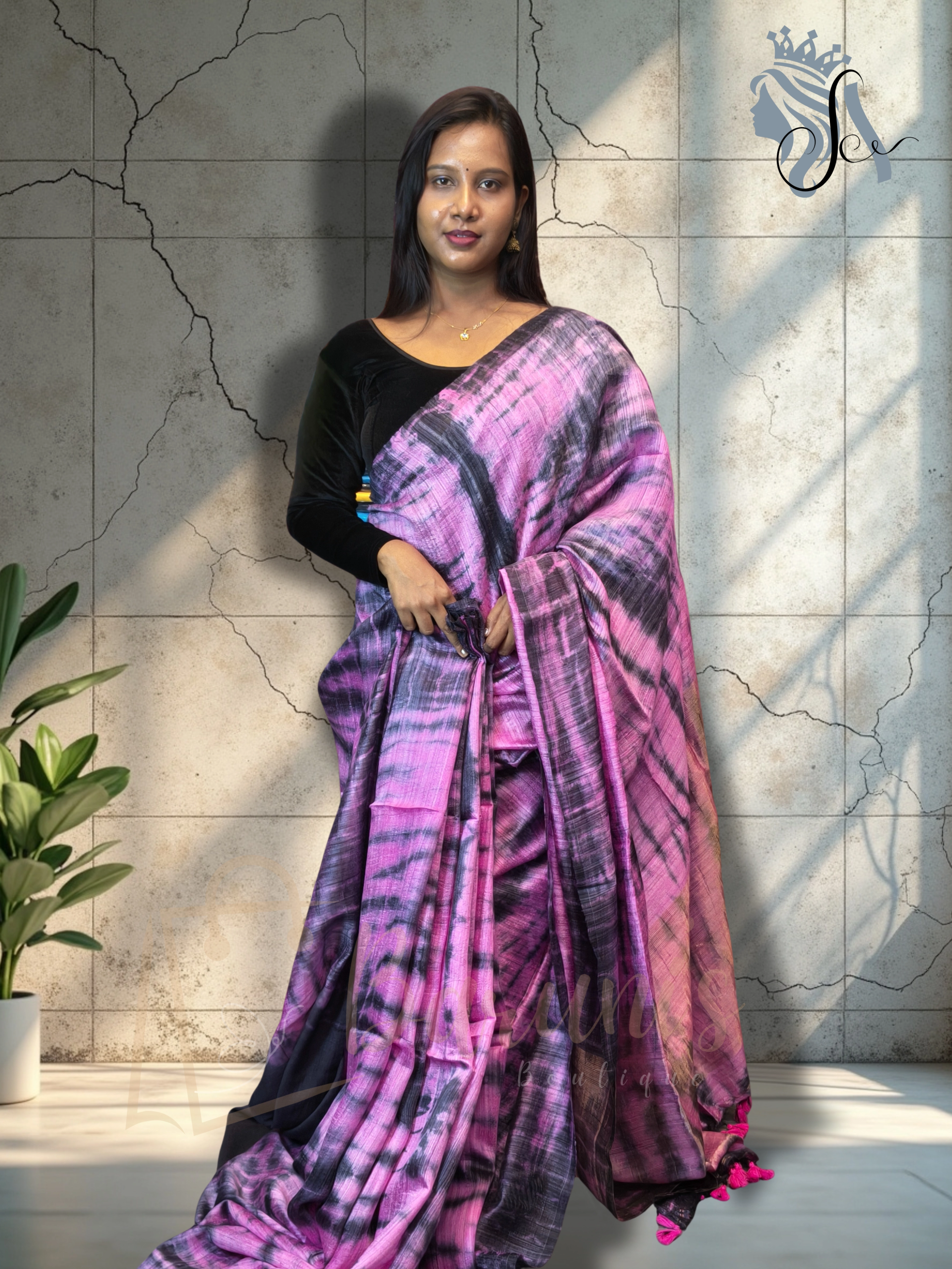 Pure Matka Silk Shibori Saree – Handcrafted Tie-Dye Elegance