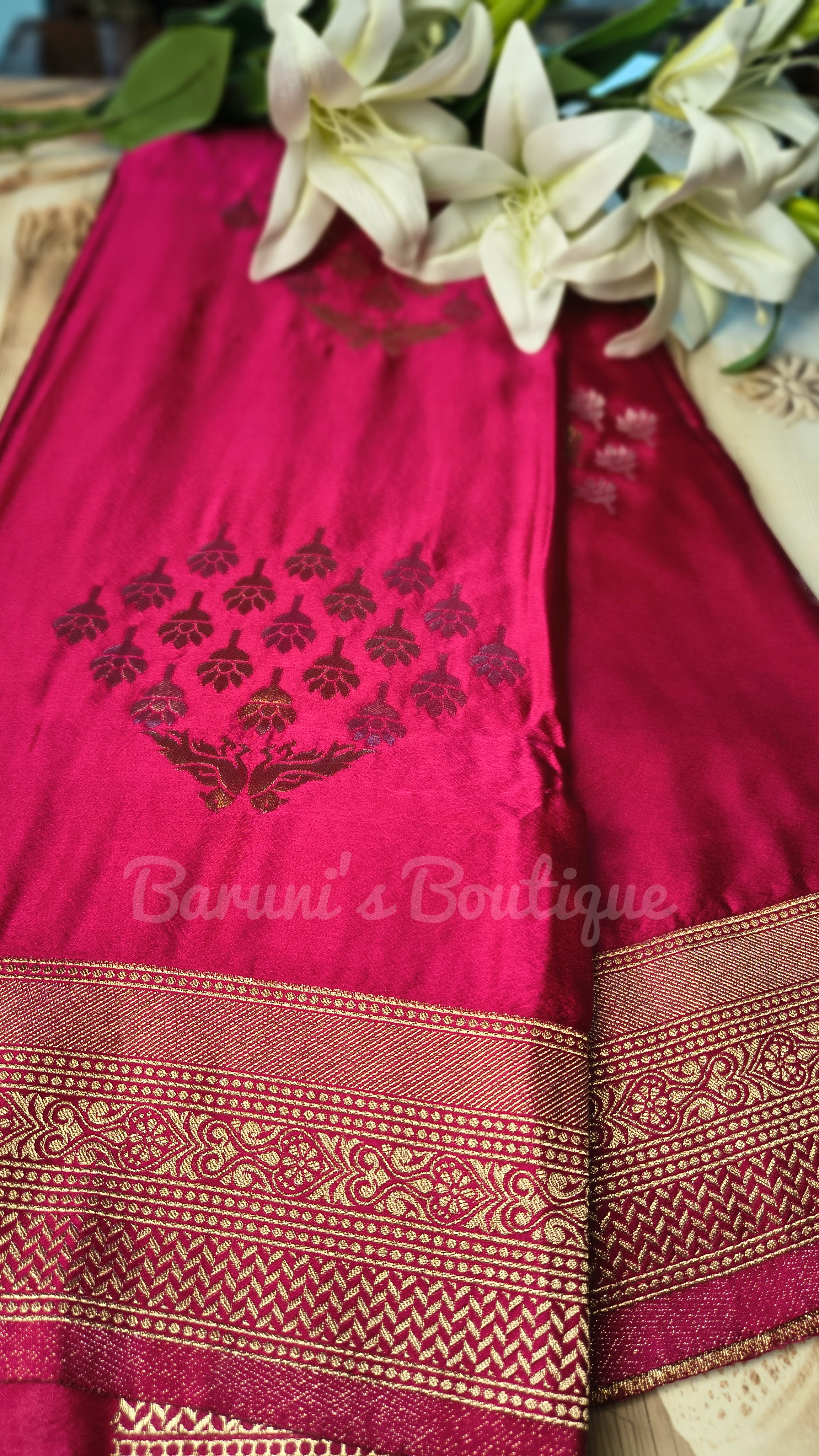 Mashru Silk with Mina work