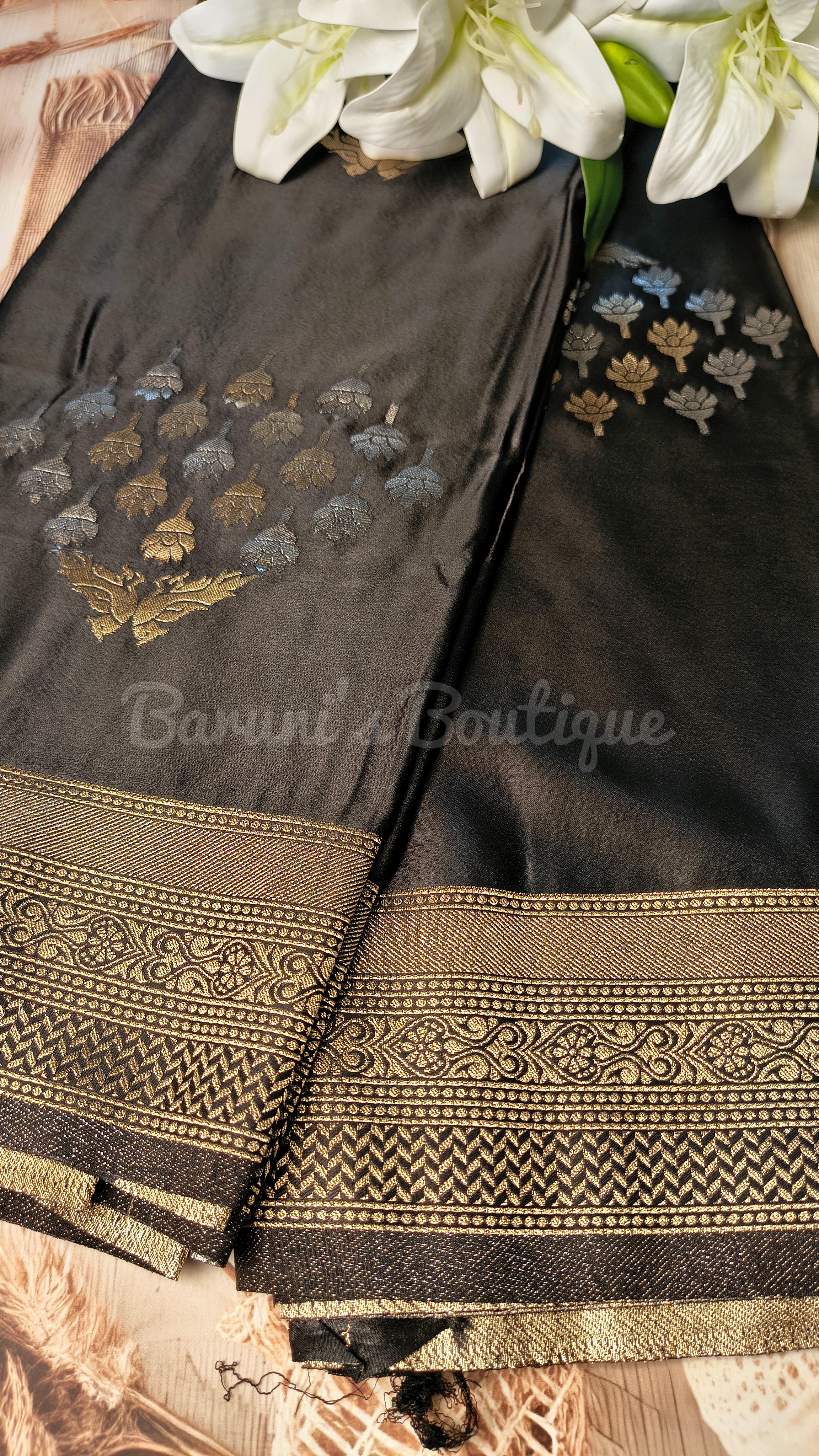 Mashru Silk with Mina work Saree