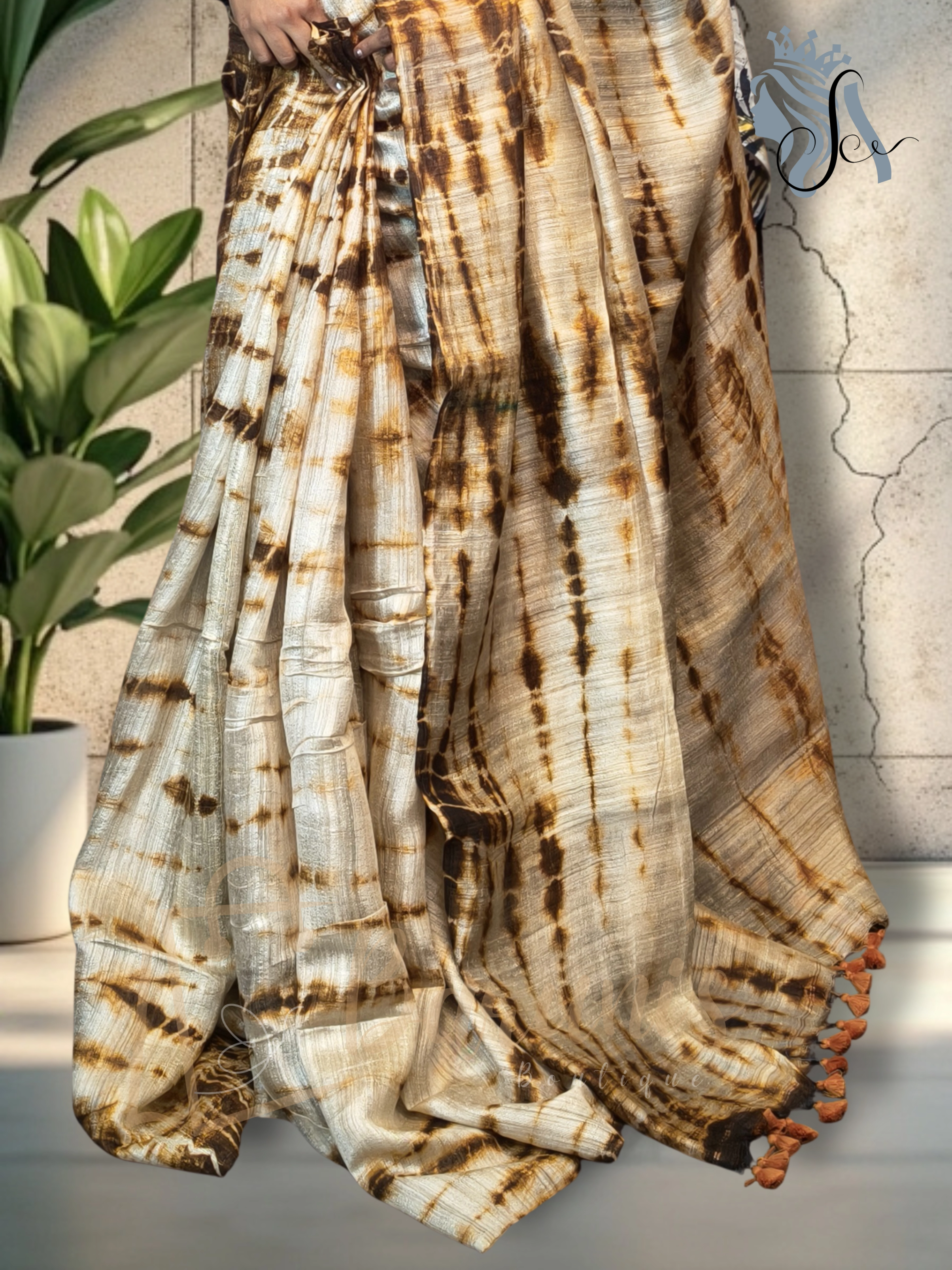 Pure Matka Silk Shibori Saree – Handcrafted Tie-Dye Elegance
