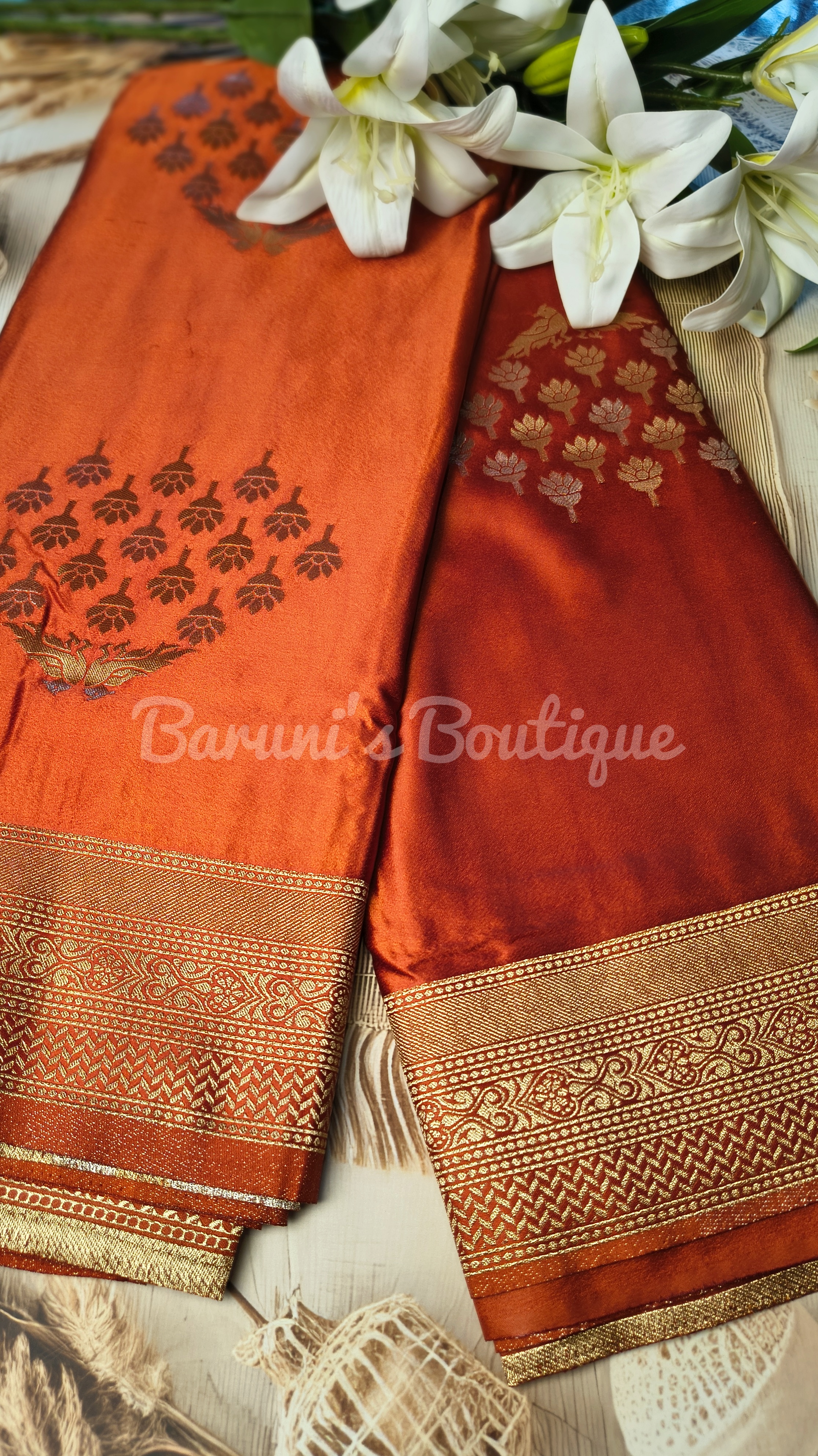 Mashru Silk with Mina work