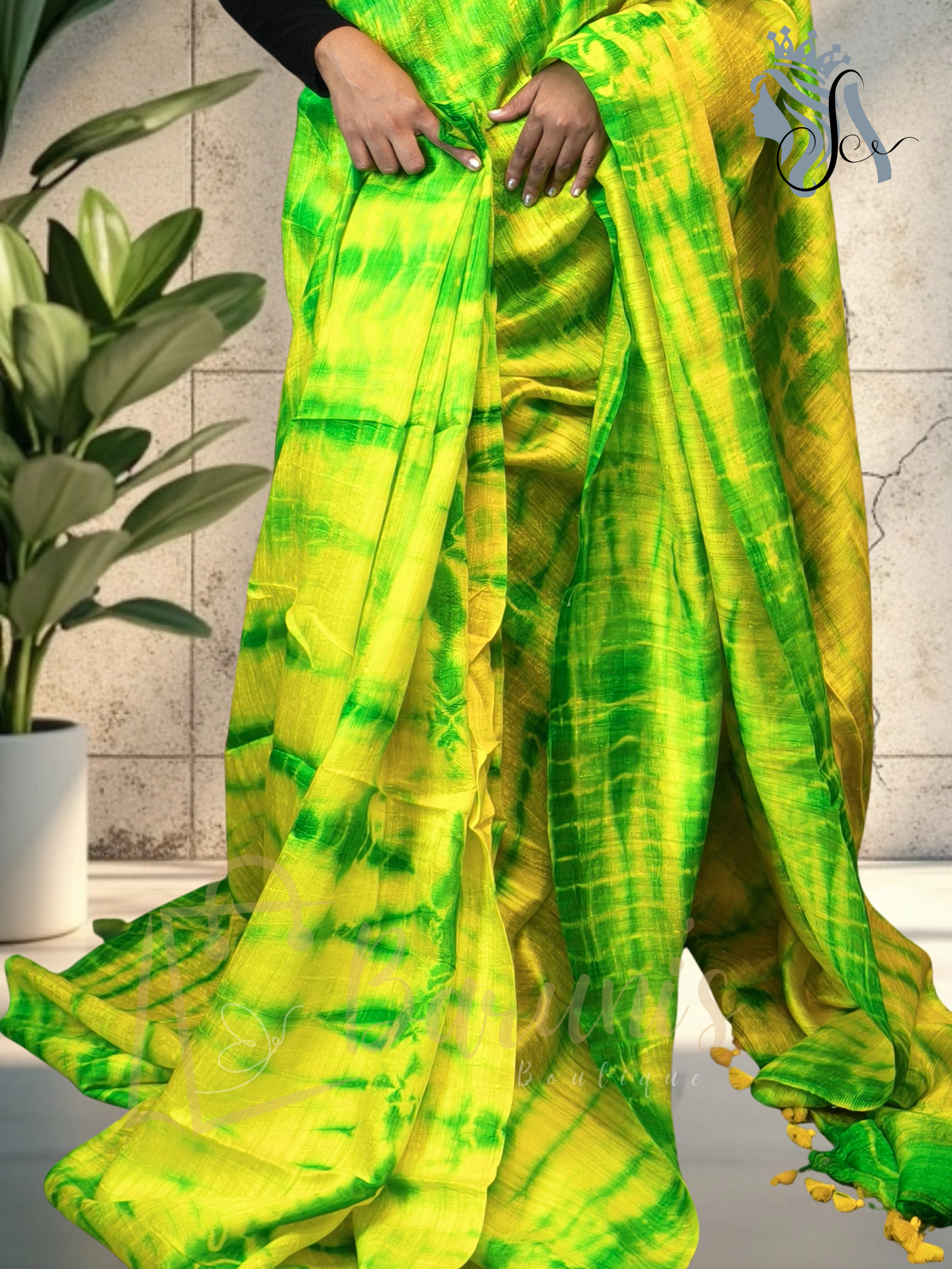 Pure Matka Silk Shibori Saree – Handcrafted Tie-Dye Elegance