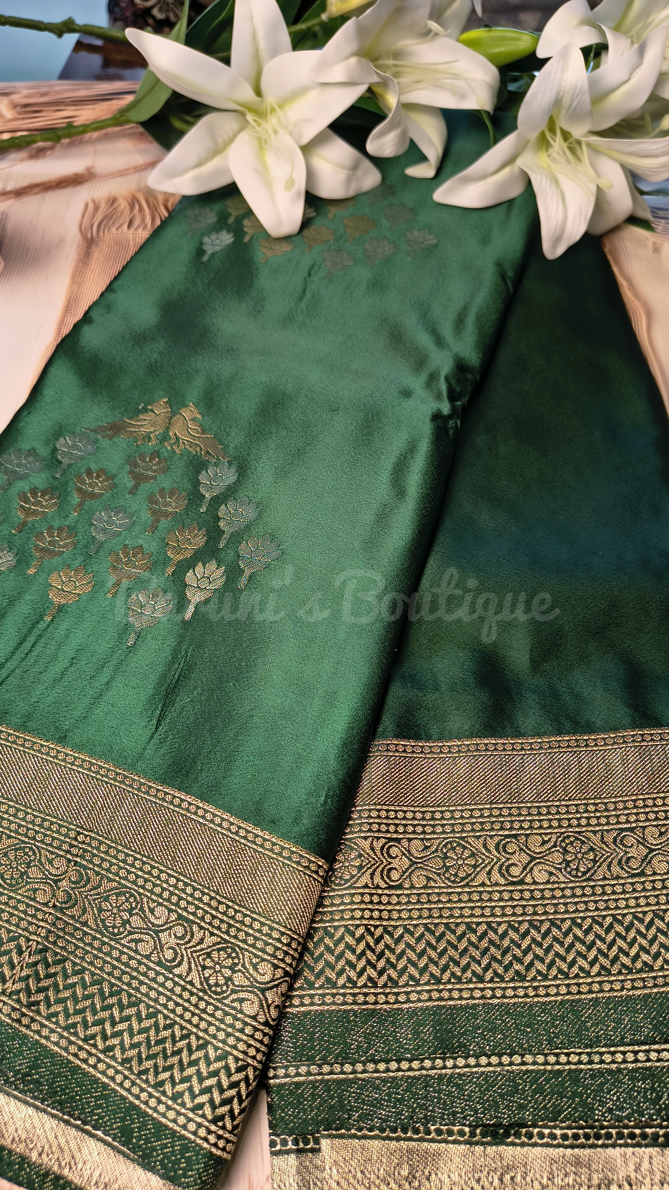 Mashru Silk with Mina work