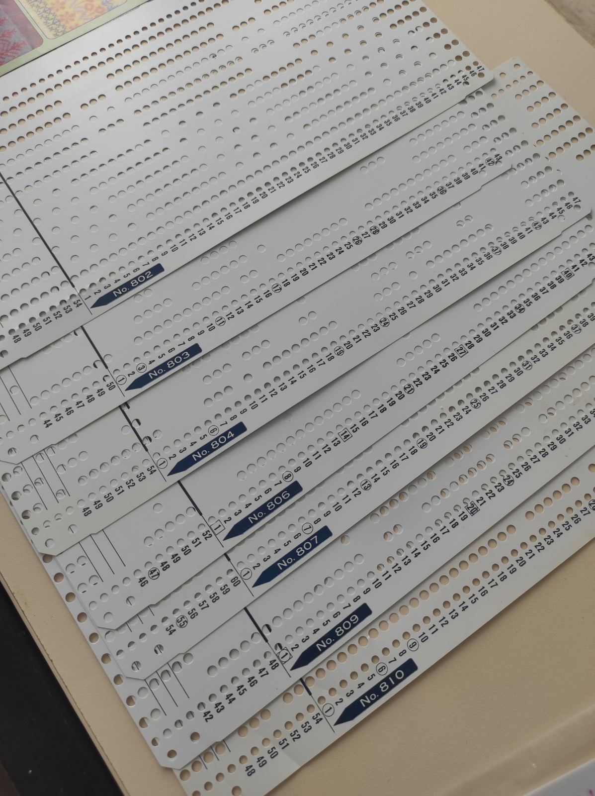 Перфокарта до в'язальної машини Toyota ks858 з рапортом 12петель 