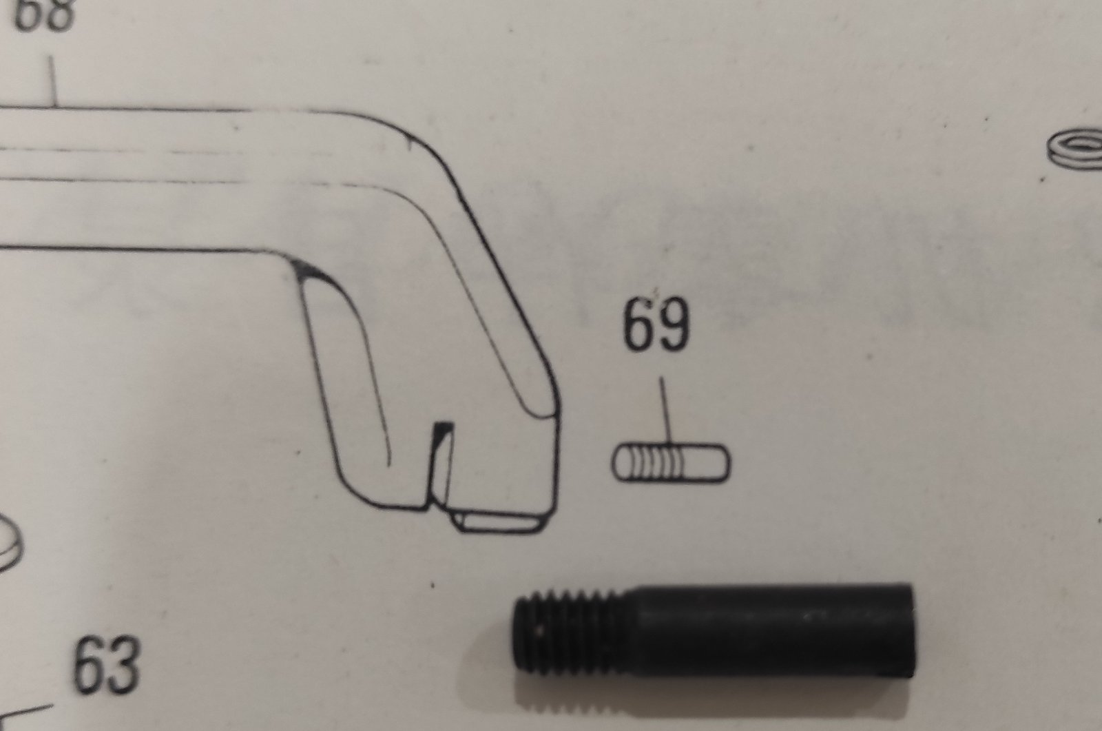 Гвинт кріплення ручки Brother основної каретки.Ціна за пару
