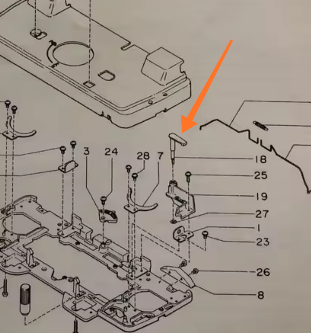 Запчастина для перфокарткової ажурної каретки Silver Reed LC Також підходить до 5 та 7 класу, в'язальних машин Silver Reed.