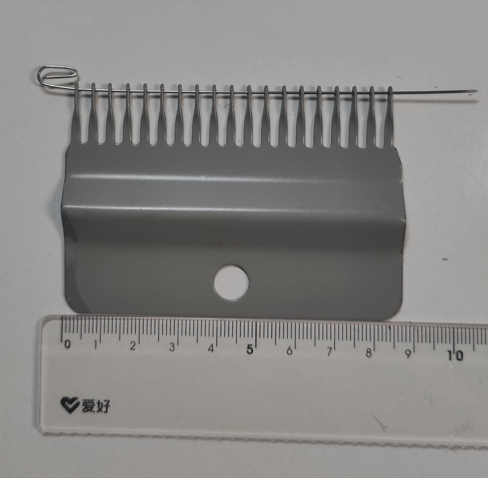 Двохфонтурна гребінка 5кл відстань між голками 4,5мм  Гребінка на 19 гачків