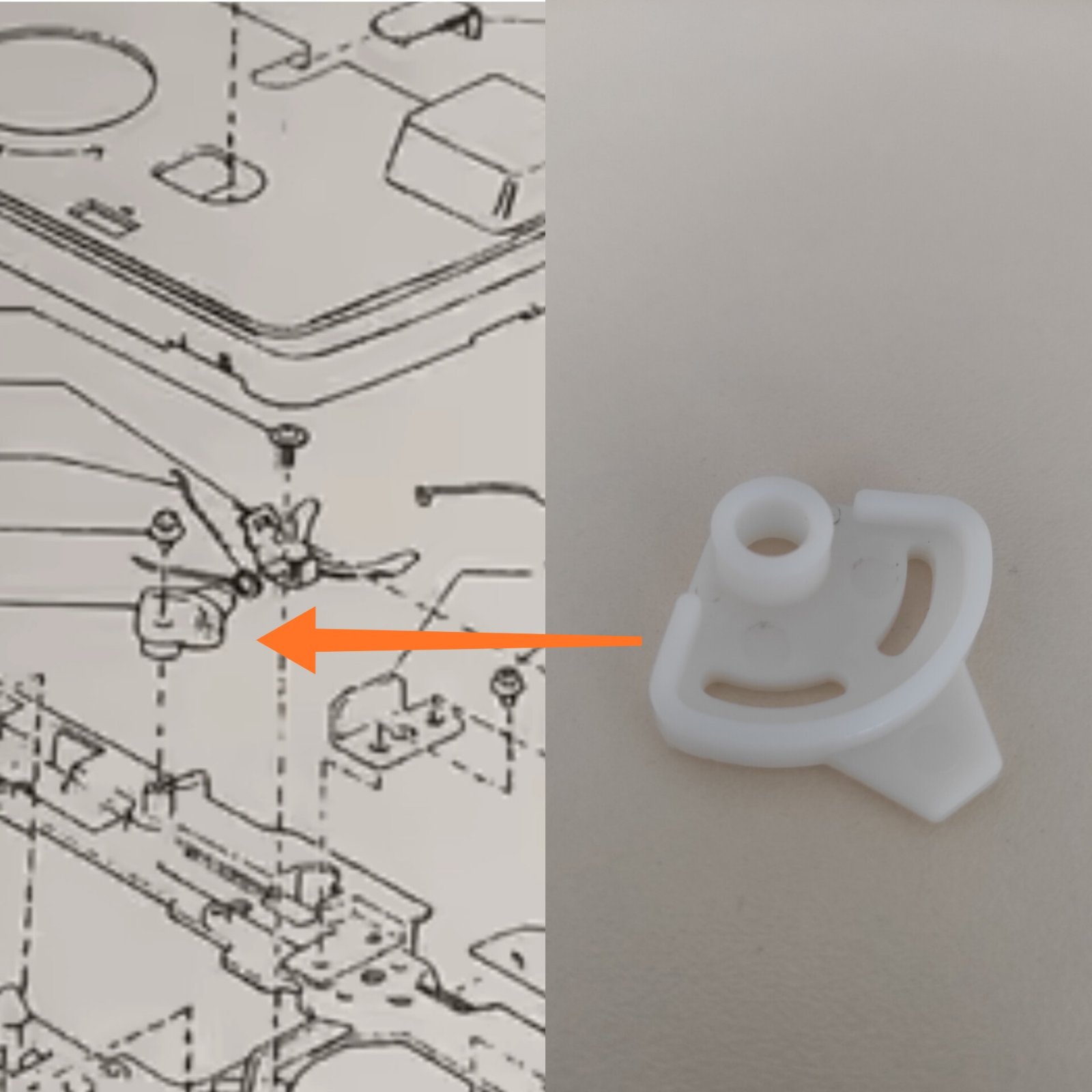 Запчастина Silver Reed №7 для основної каретки