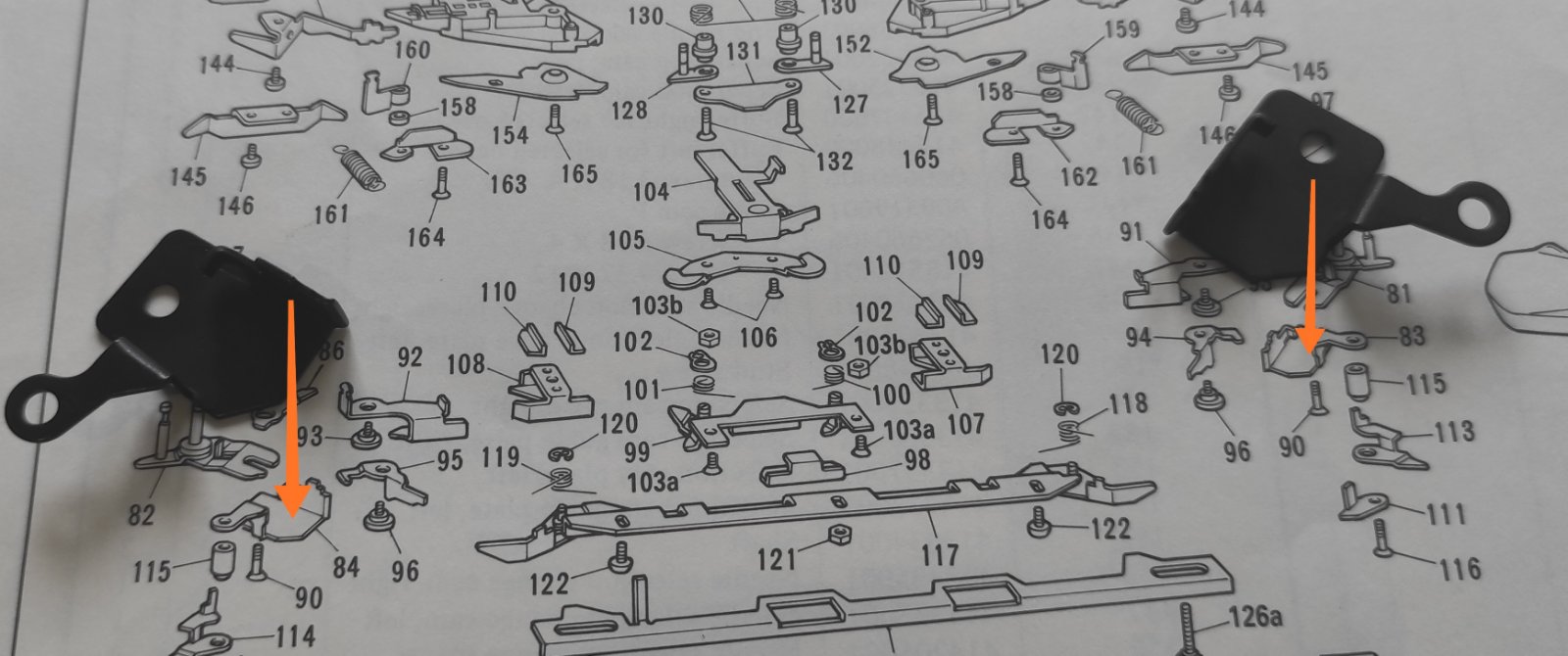Запчасти brother KH 260 №83 №84 до основної каретки   Ціна вказана за пару