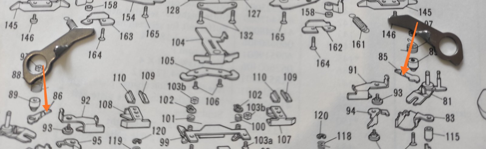 Запчастина brother KH 260 №85 №86 Ціна вказана за пару