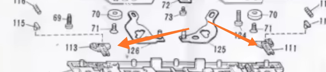 Запчастина №111 №113 Brother KH860 Ціна вказана за пару