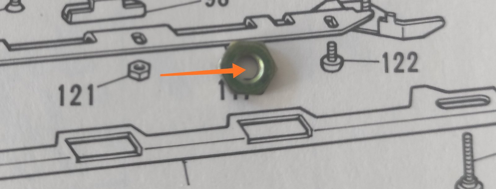 Гайка запчастина №102 №121  Brother KH 5 клас, 3 клас  Ціна вказана за штуку