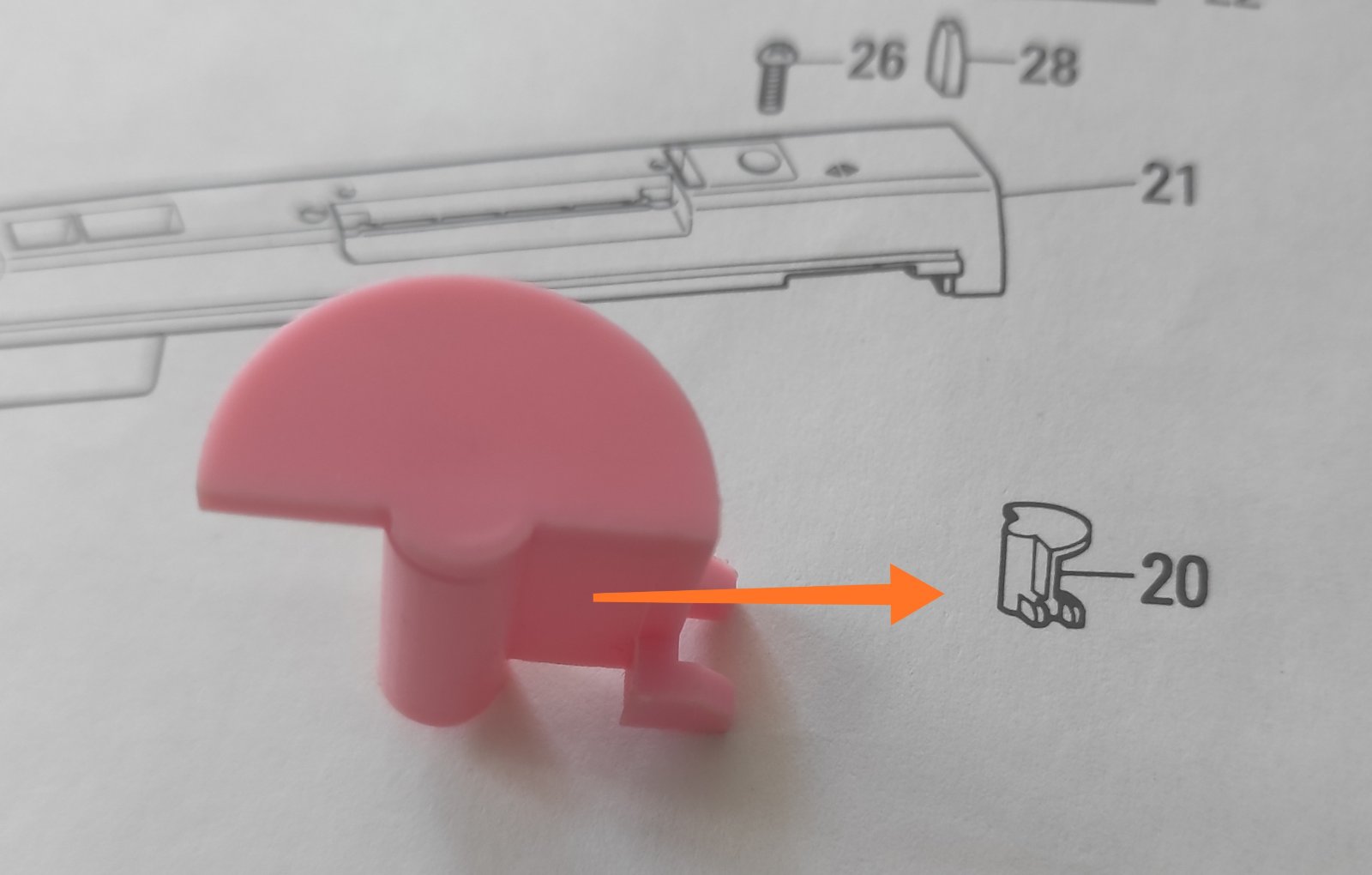 Запчастина №20 Brother KH 5 клас  Ціна вказана за штуку