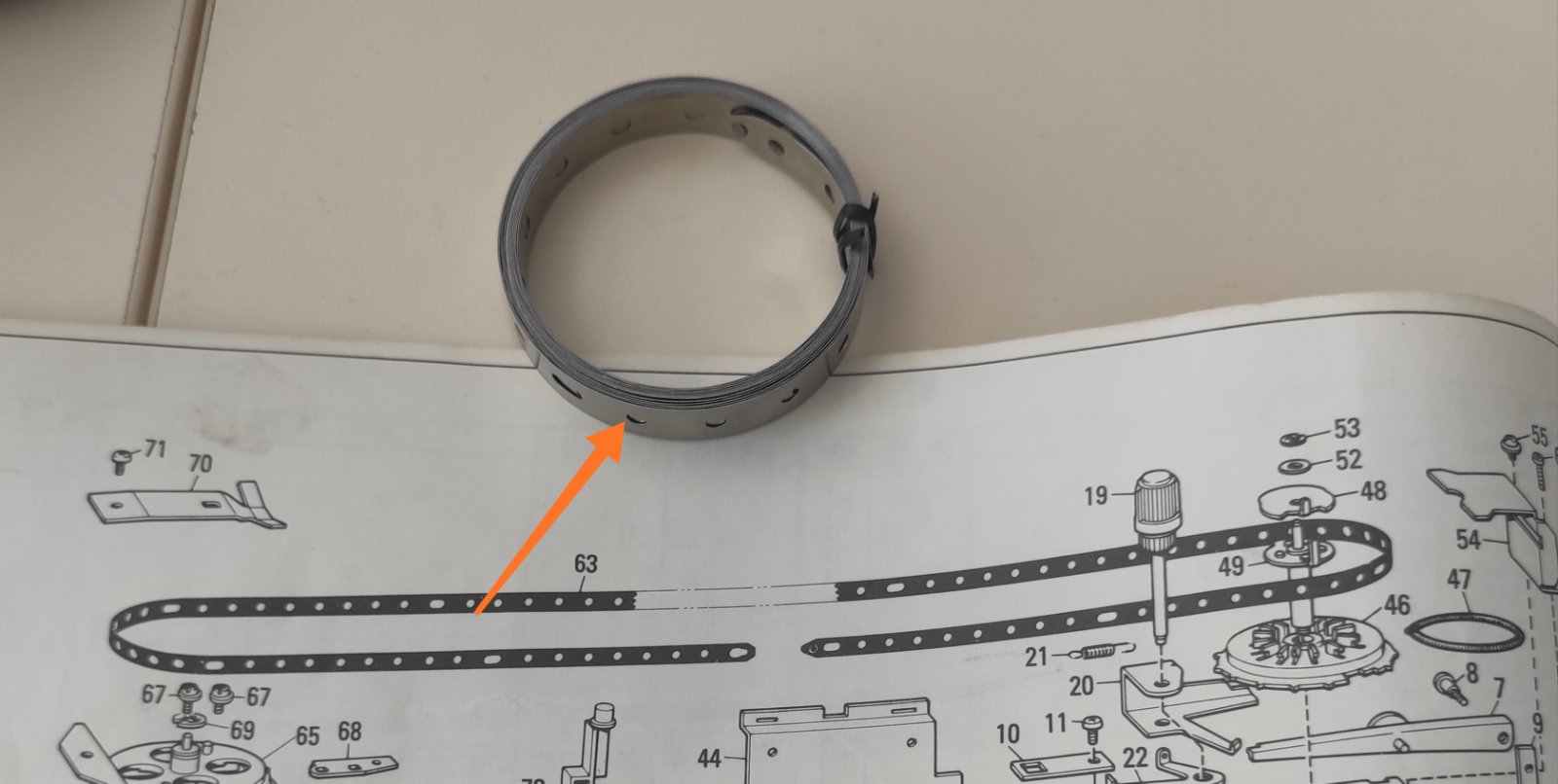 Ремінь Brother KH перфокарточниий  запчастина №63  Ціна вказана за штуку