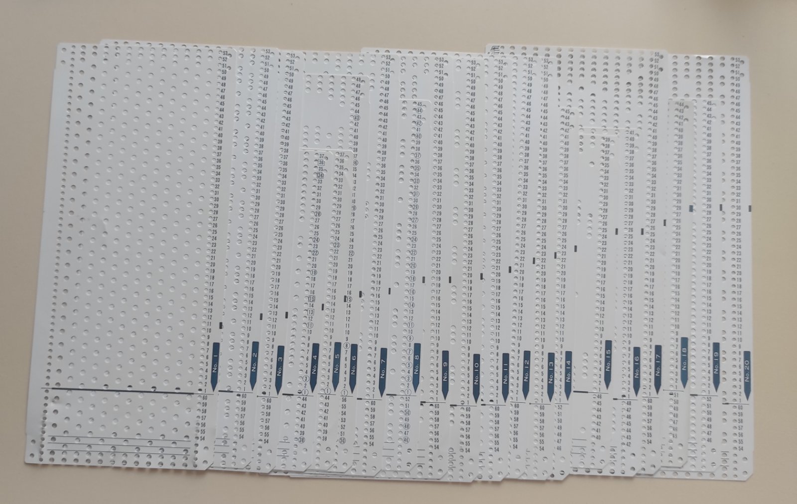 Набір стандартних перфокарт Toyota ks858 Набір 20 штук  Ціна вказана за набір 20 штук