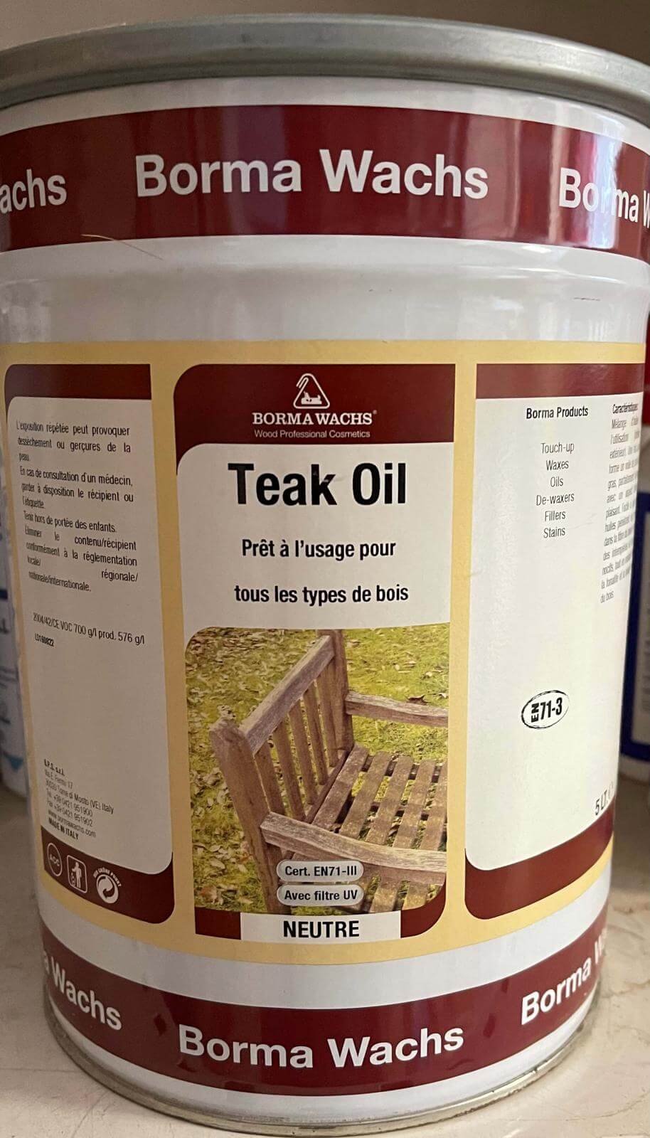 Huile de teck