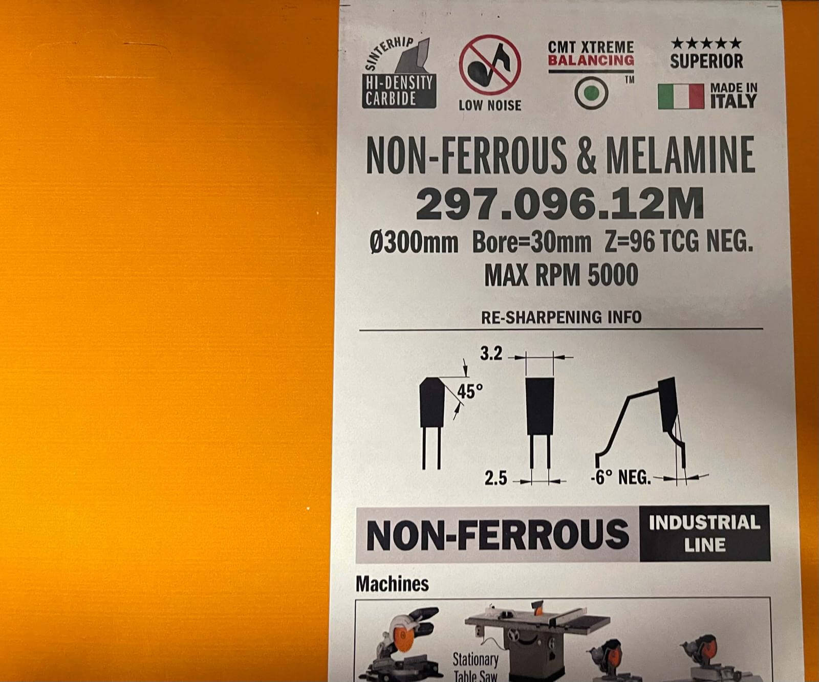 Lame de Scie CMT Silencieuse - Métaux non-ferreux et Mélaminé