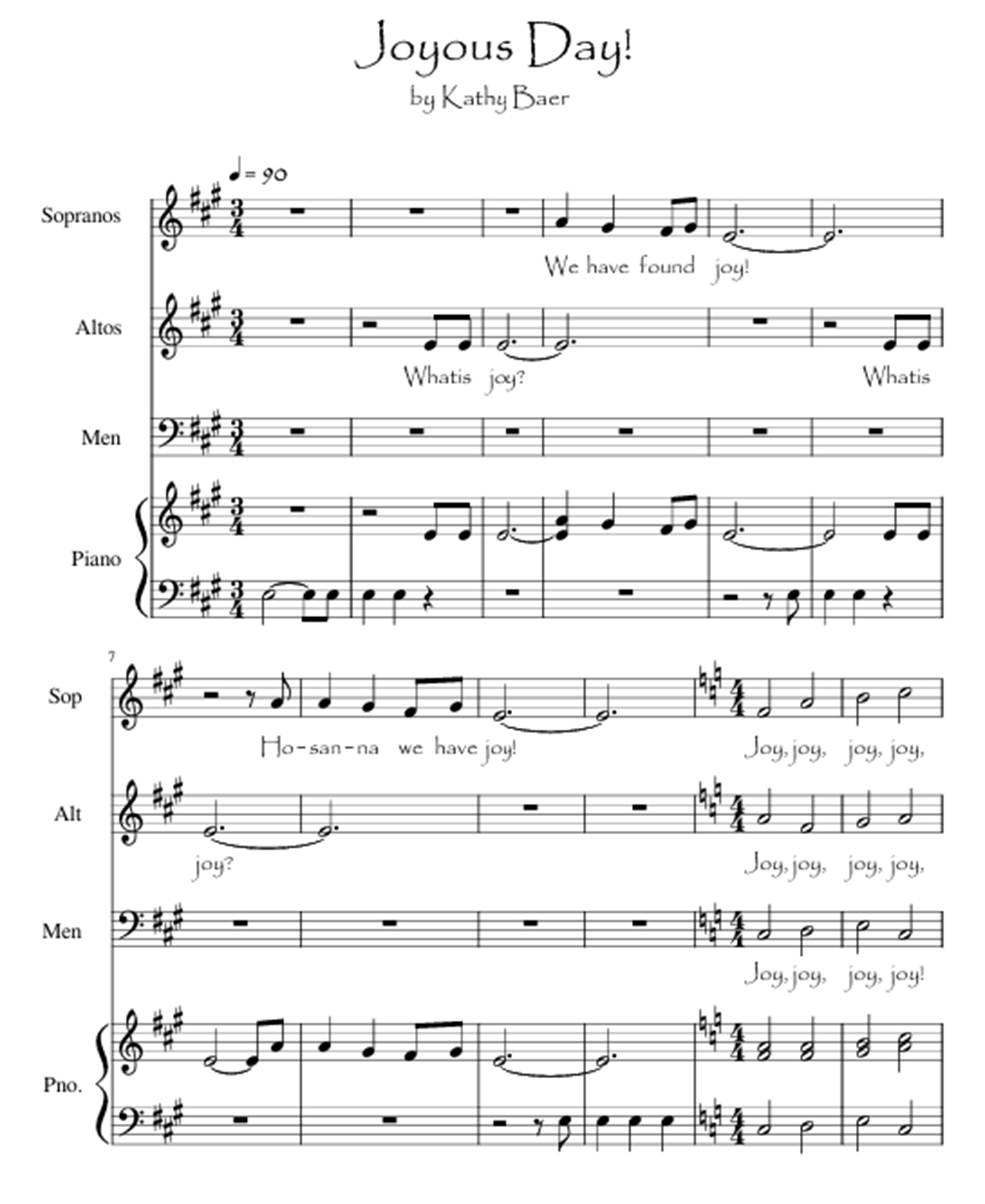 Joyous Day sheet music