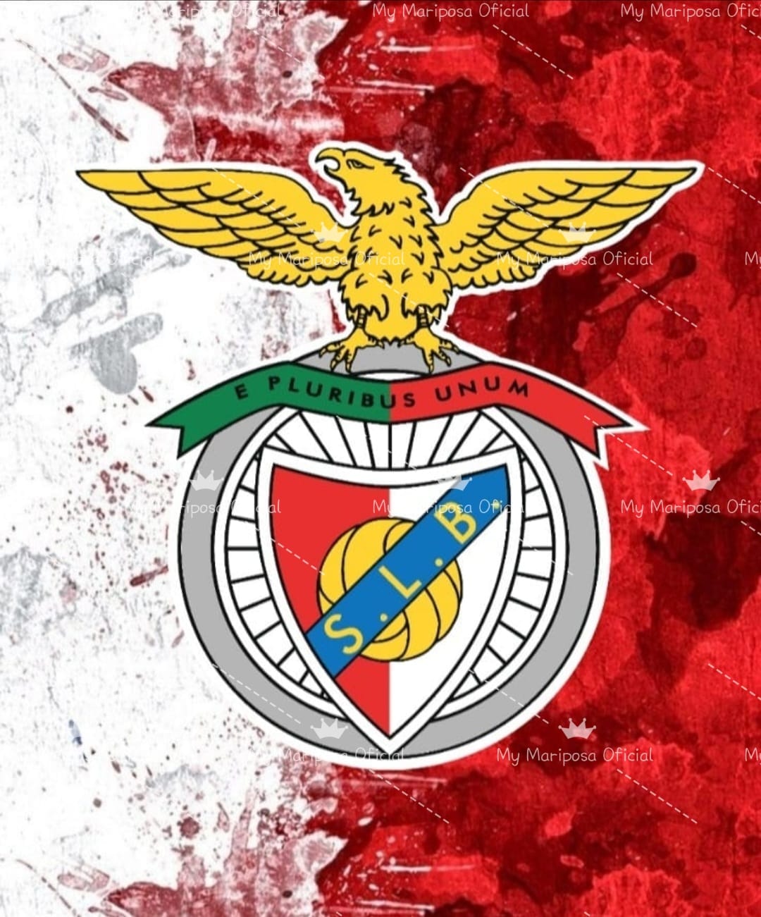 Tela Clube do Benfica 30x30cm Diamantes Redondos AB - 1009