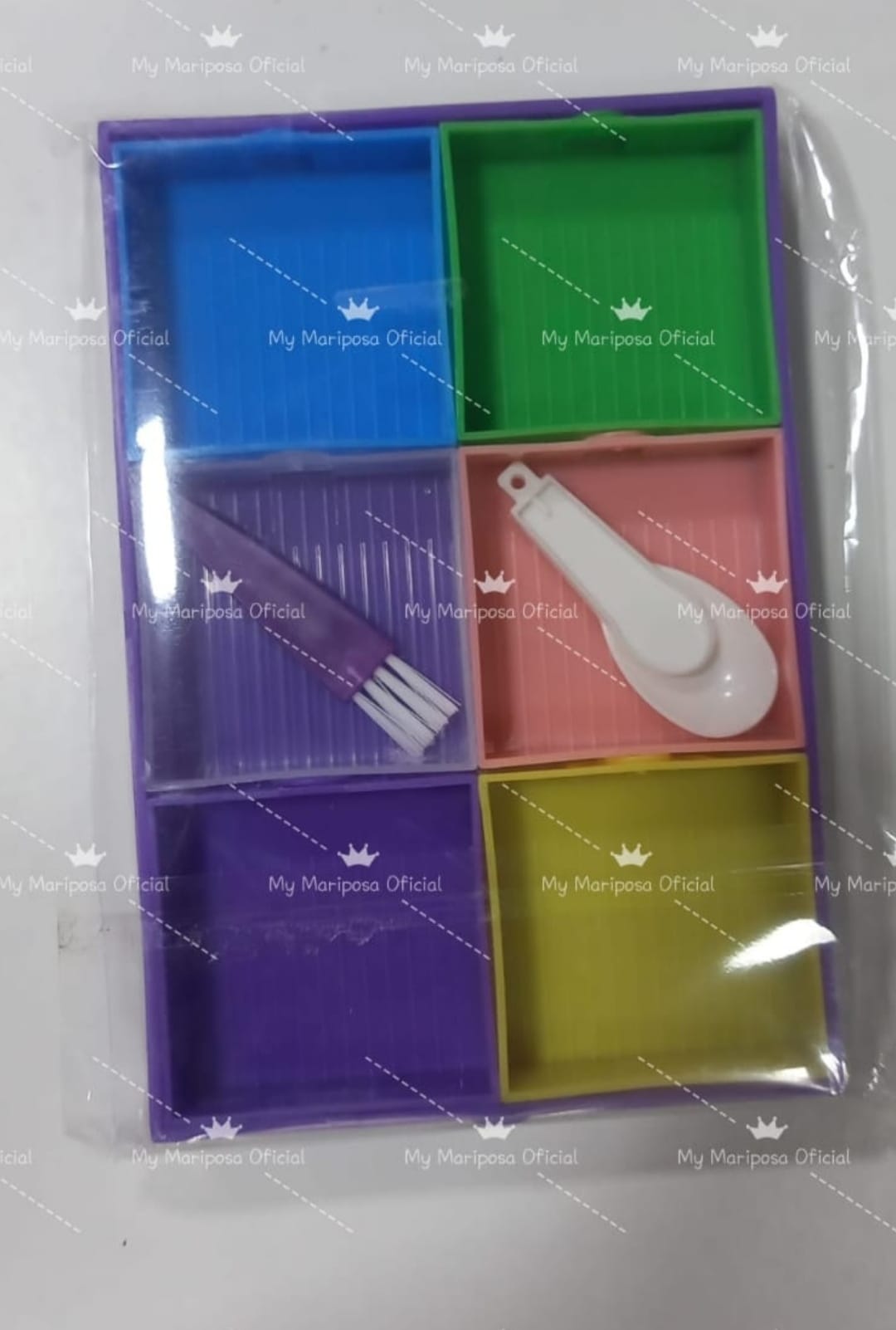 Tabuleiro 6 Compartimentos mais 1 Grande com Comportas