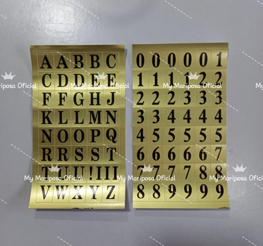 Placas de Numeração ou Alfabeto