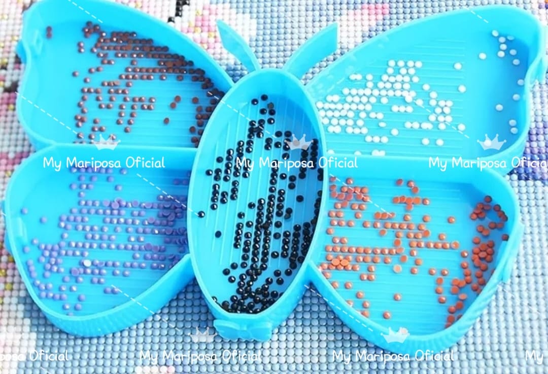 Tabuleiro Mariposa com 5 Divisões e 5 Tampas