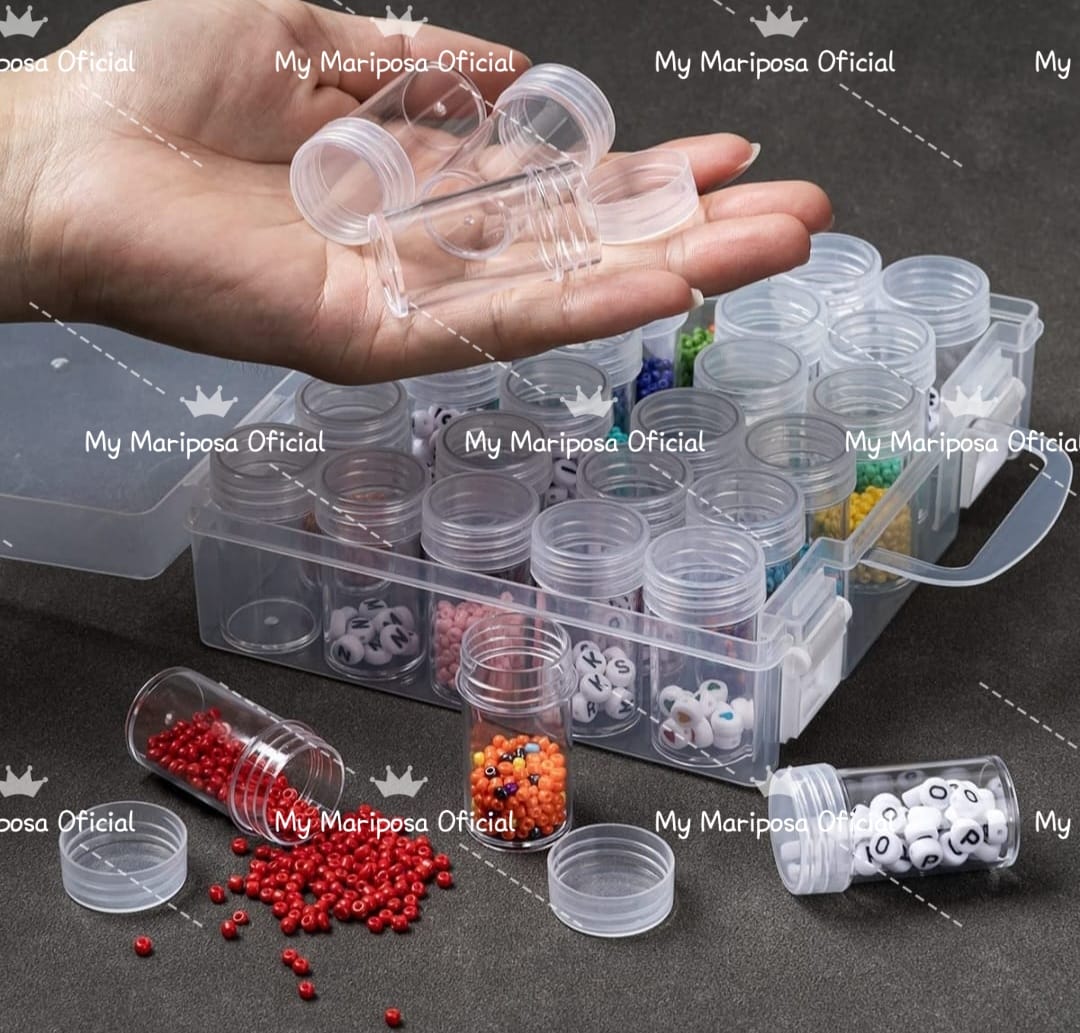 Caixa Organizadora 30 Frascos Redondos
