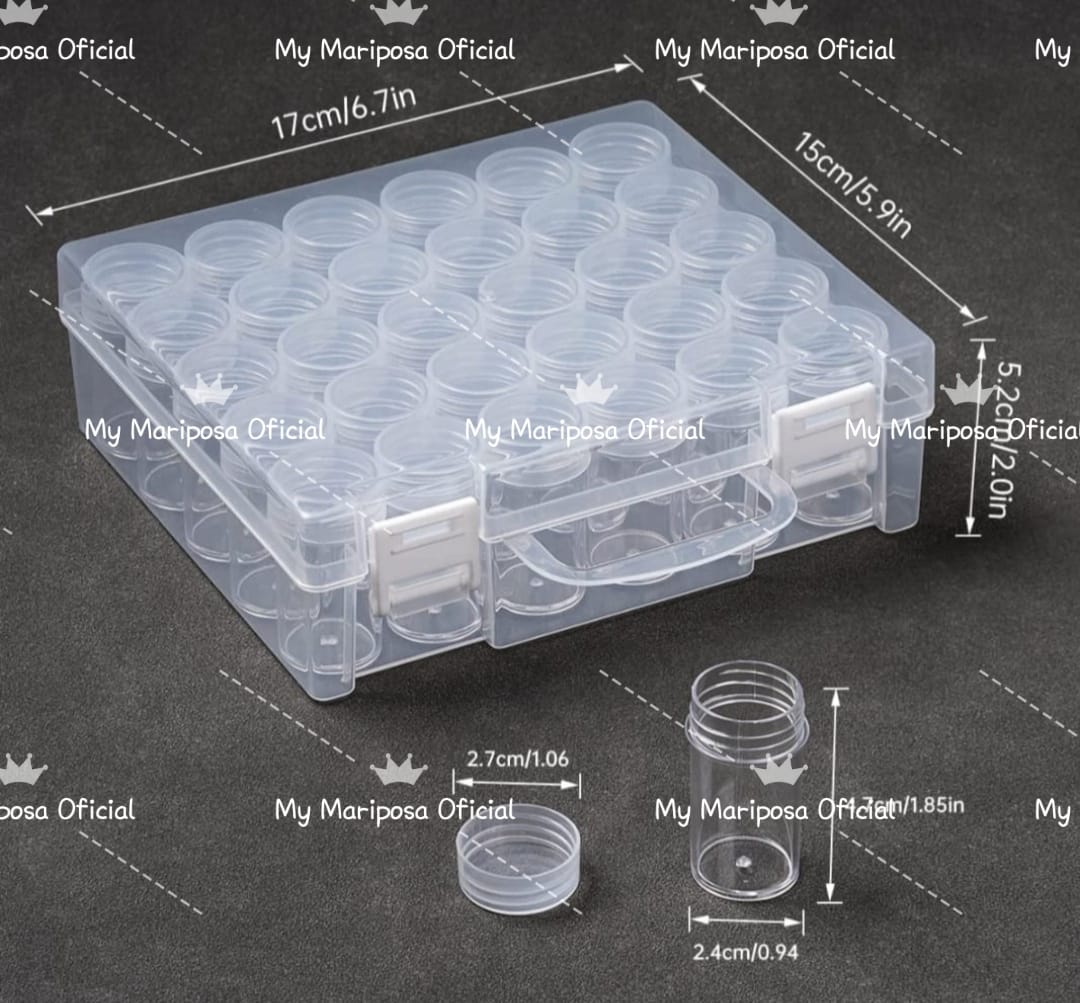 Caixa Organizadora 30 Frascos Redondos