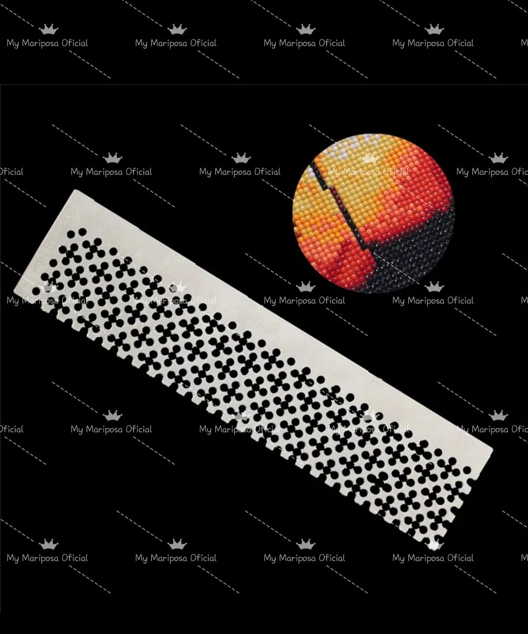 Régua Alinhadora em Metal para Pintura de Diamantes