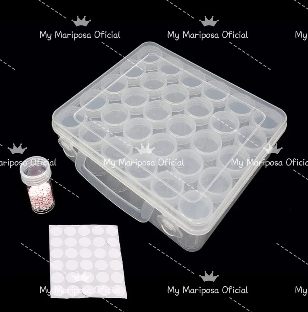 Caixa Organizadora 30 Frascos Redondos