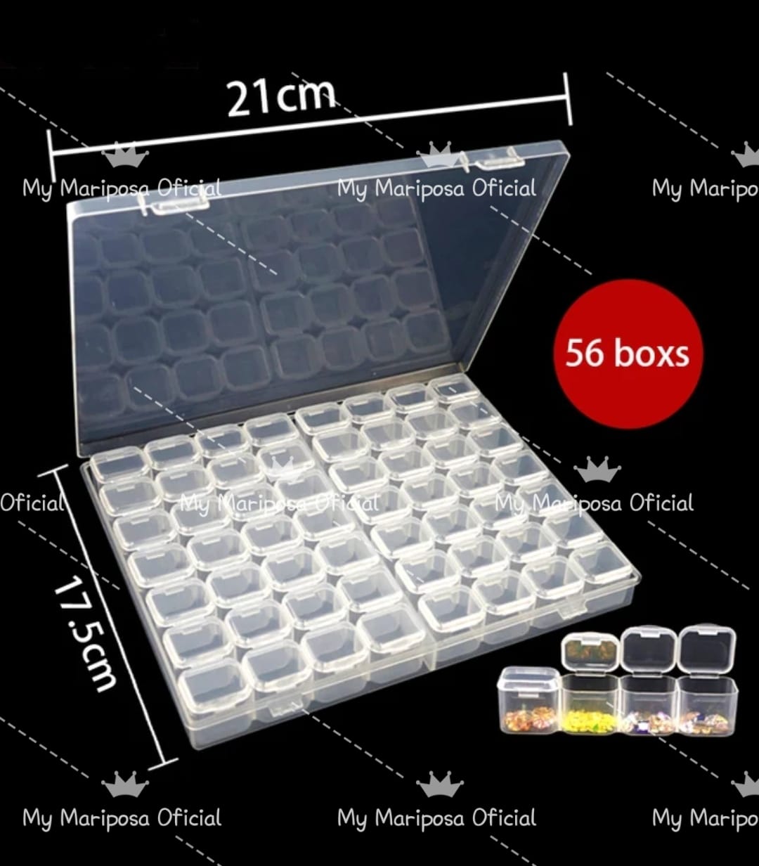Caixa para 56 Cores de Pintura de Diamante